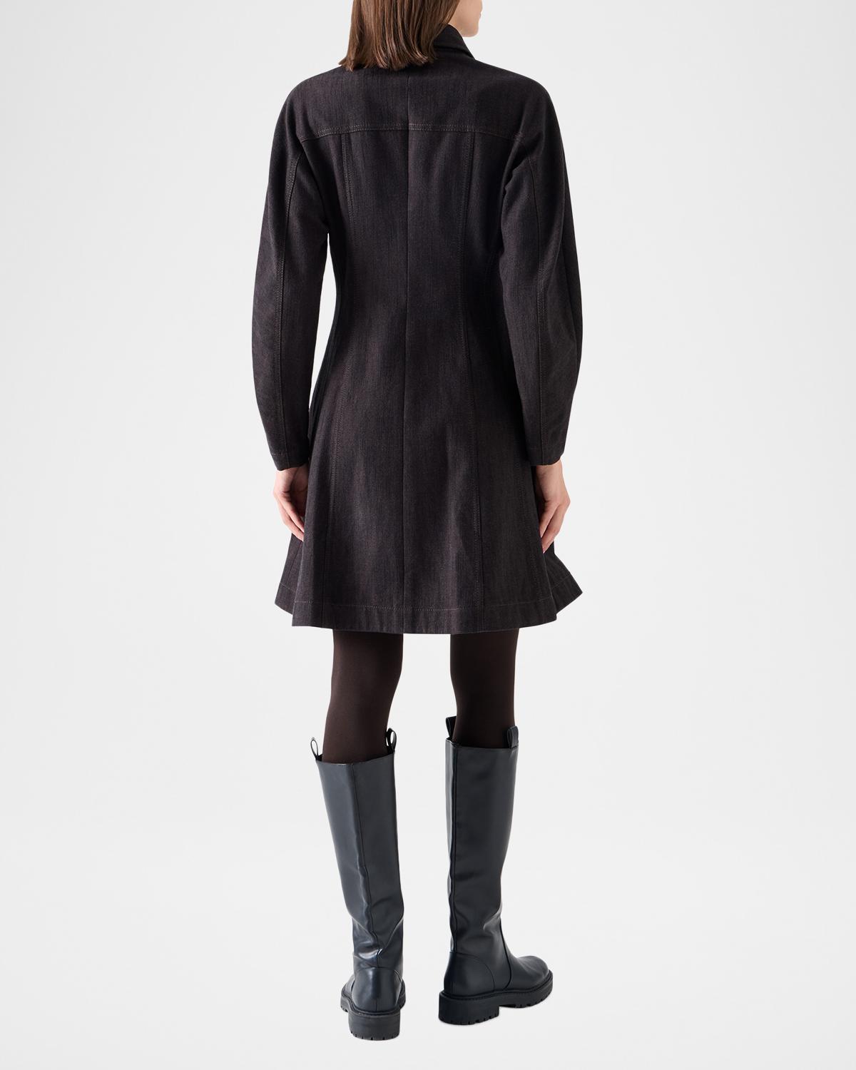 Panel Winter Denim Shirtdress - thumbnail 3