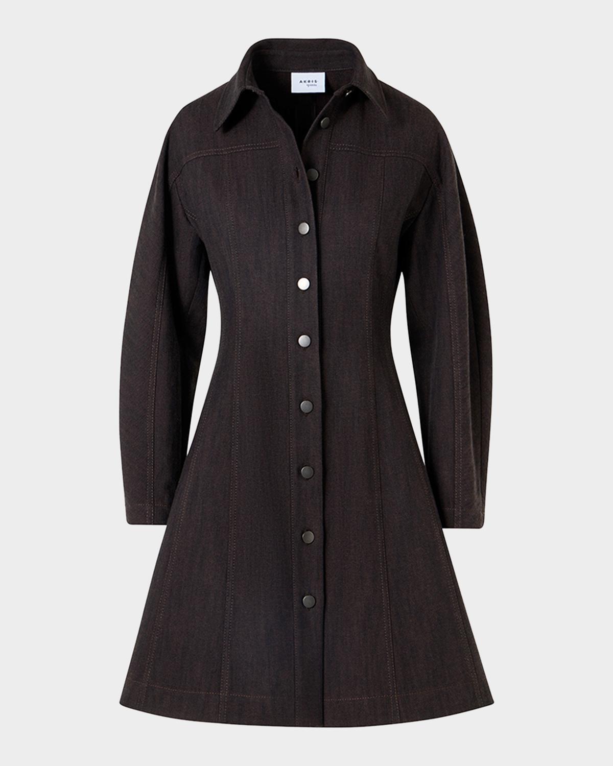 Panel Winter Denim Shirtdress