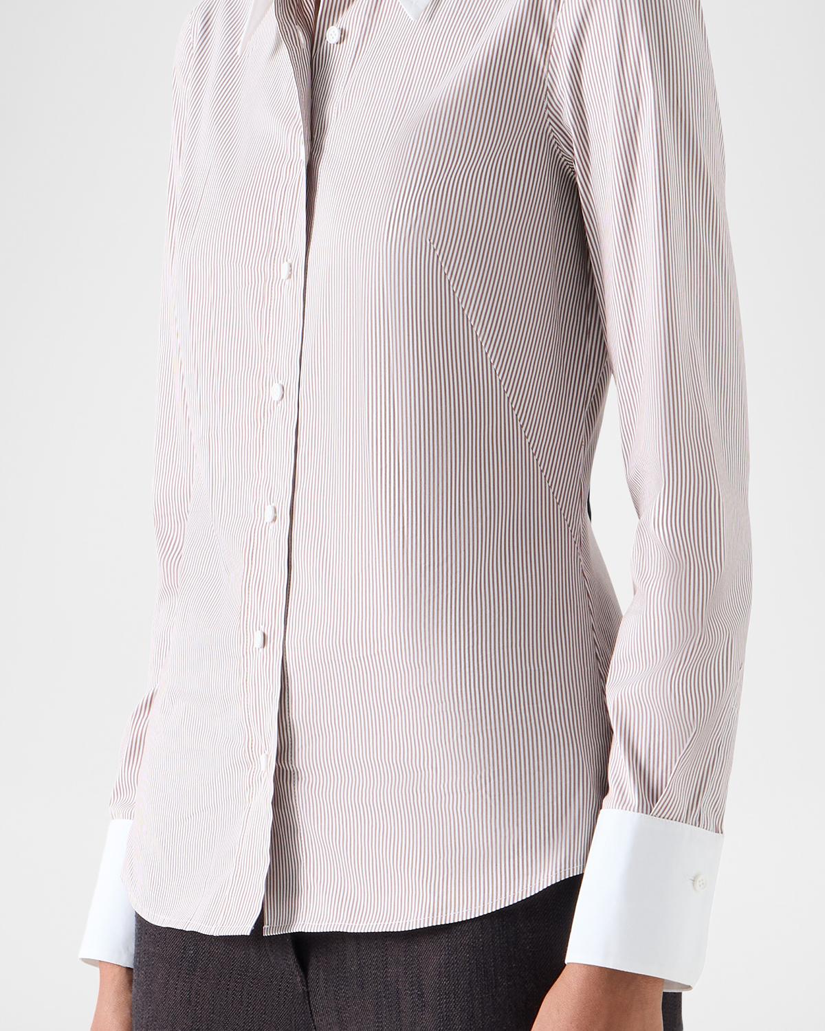 Stripe Stretch Cotton Poplin Shirt - thumbnail 6