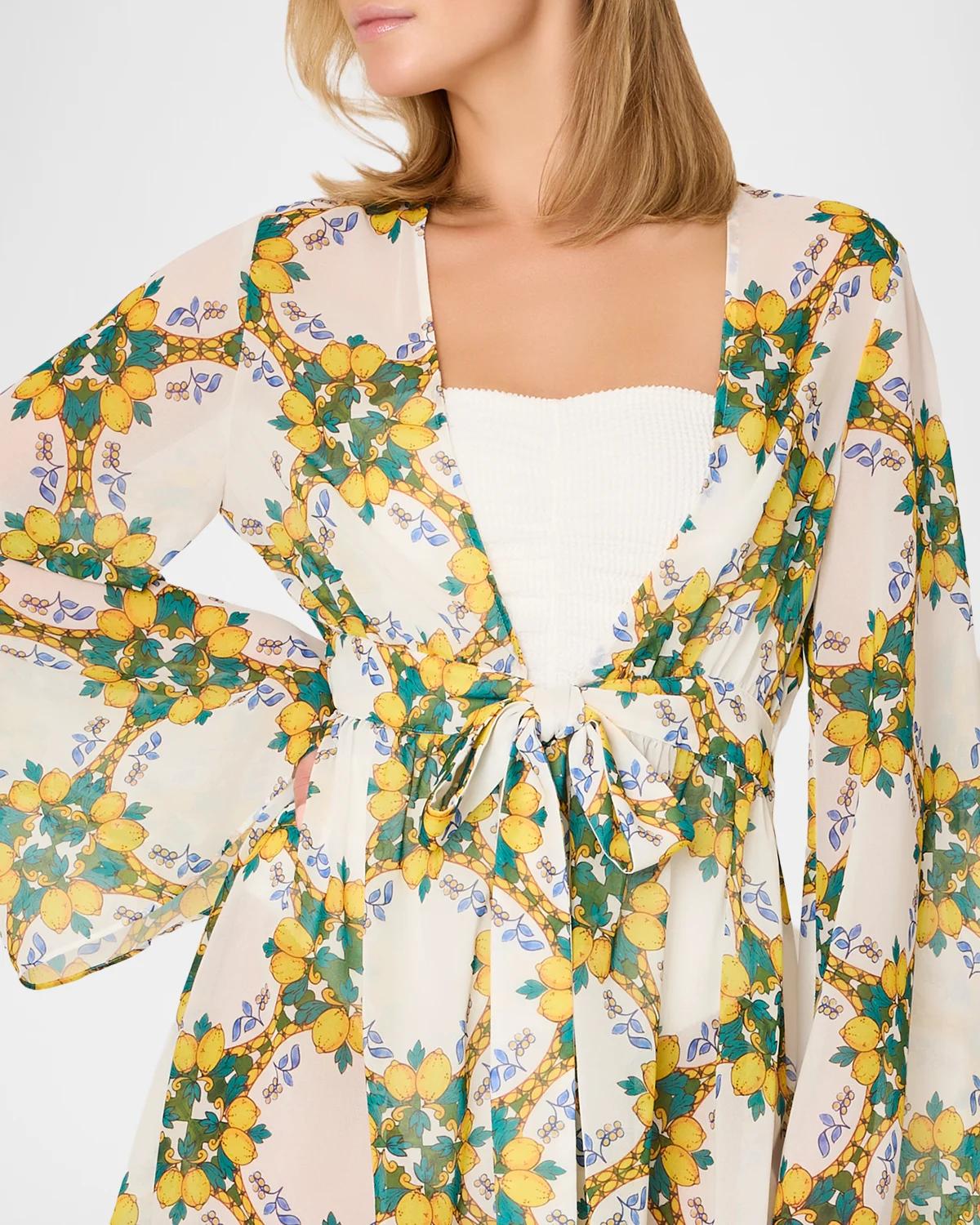 Jessie Lemon Tile Mini Coverup - thumbnail 5