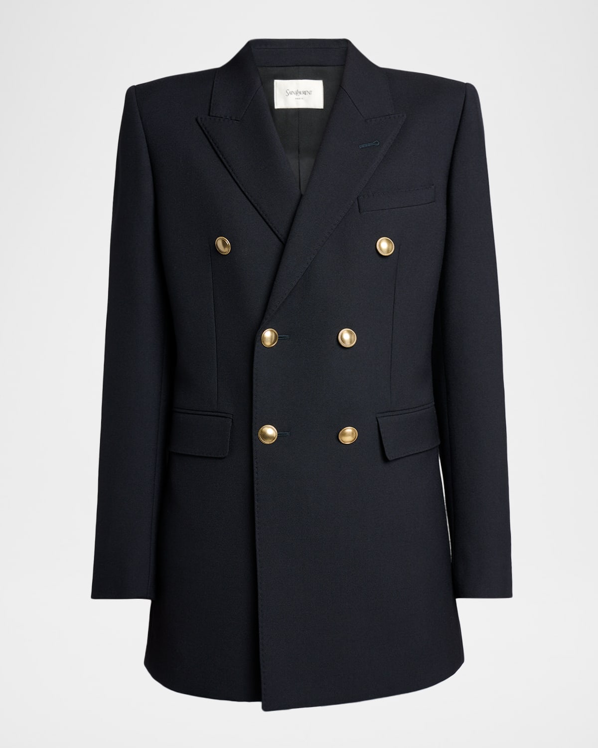 専用 渋谷 Time is on BUTTON DOUBLE BREASTED Saint Laurent Wool Gabardine Double-Breasted Jacket | Neiman Marcus