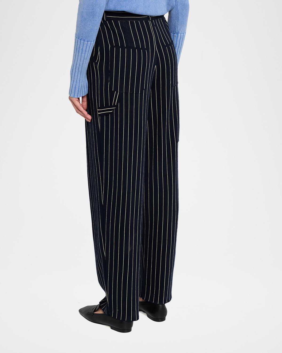 Pinstripe Carpenter Pants - thumbnail 3