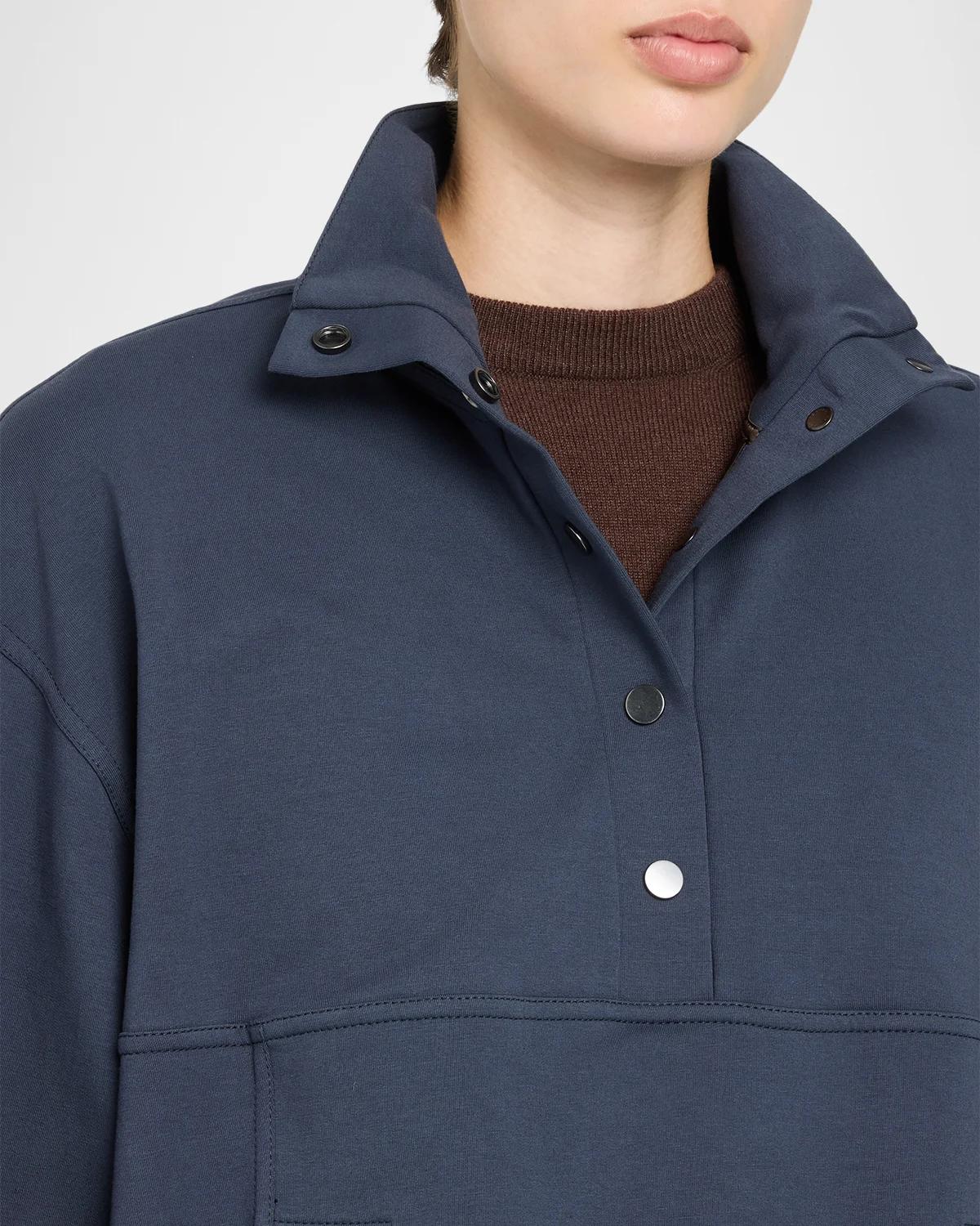 Cotton Jersey Henley Sweatshirt - thumbnail 5