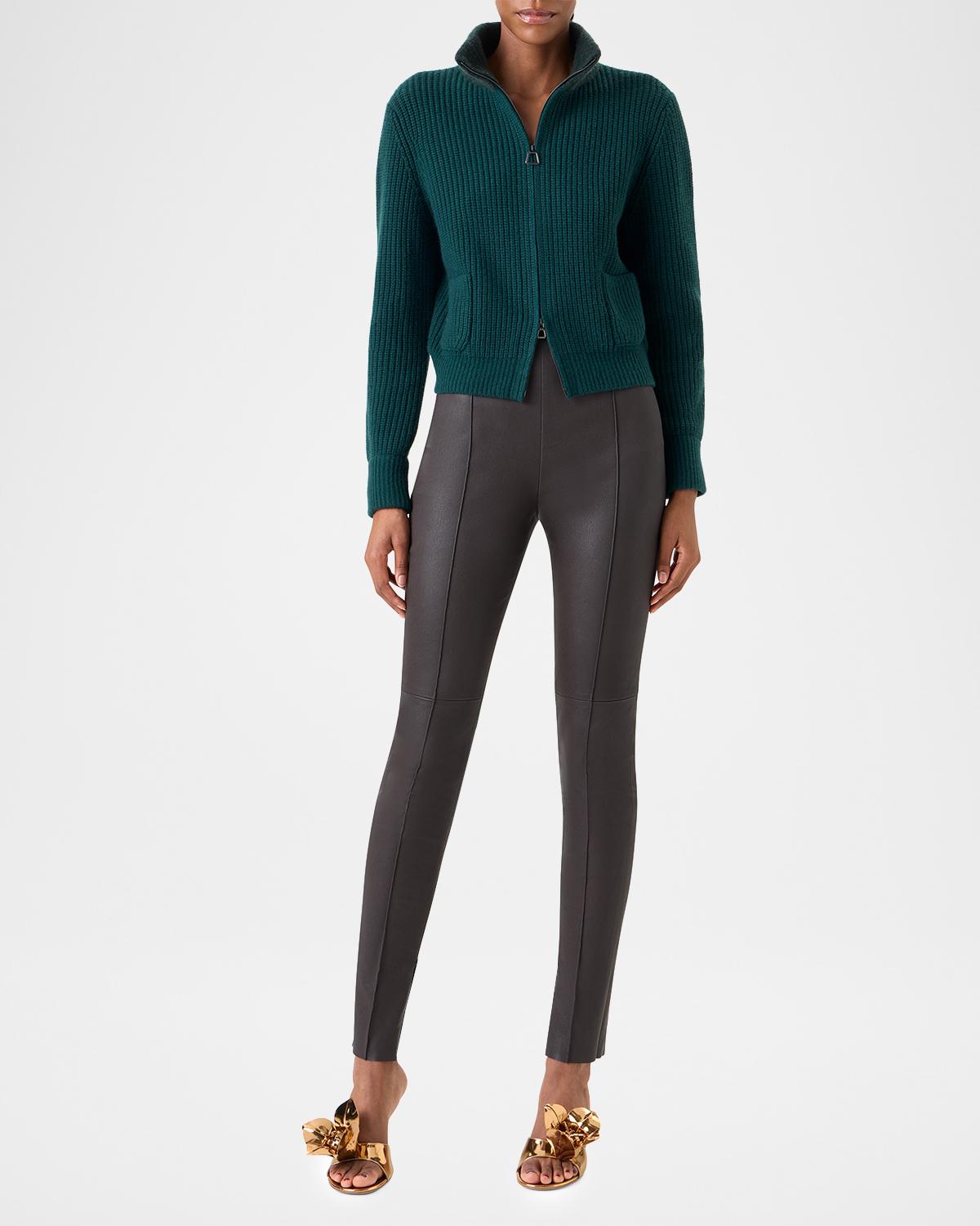 Wool-Cashmere Turtleneck Zip Cardigan - thumbnail 2