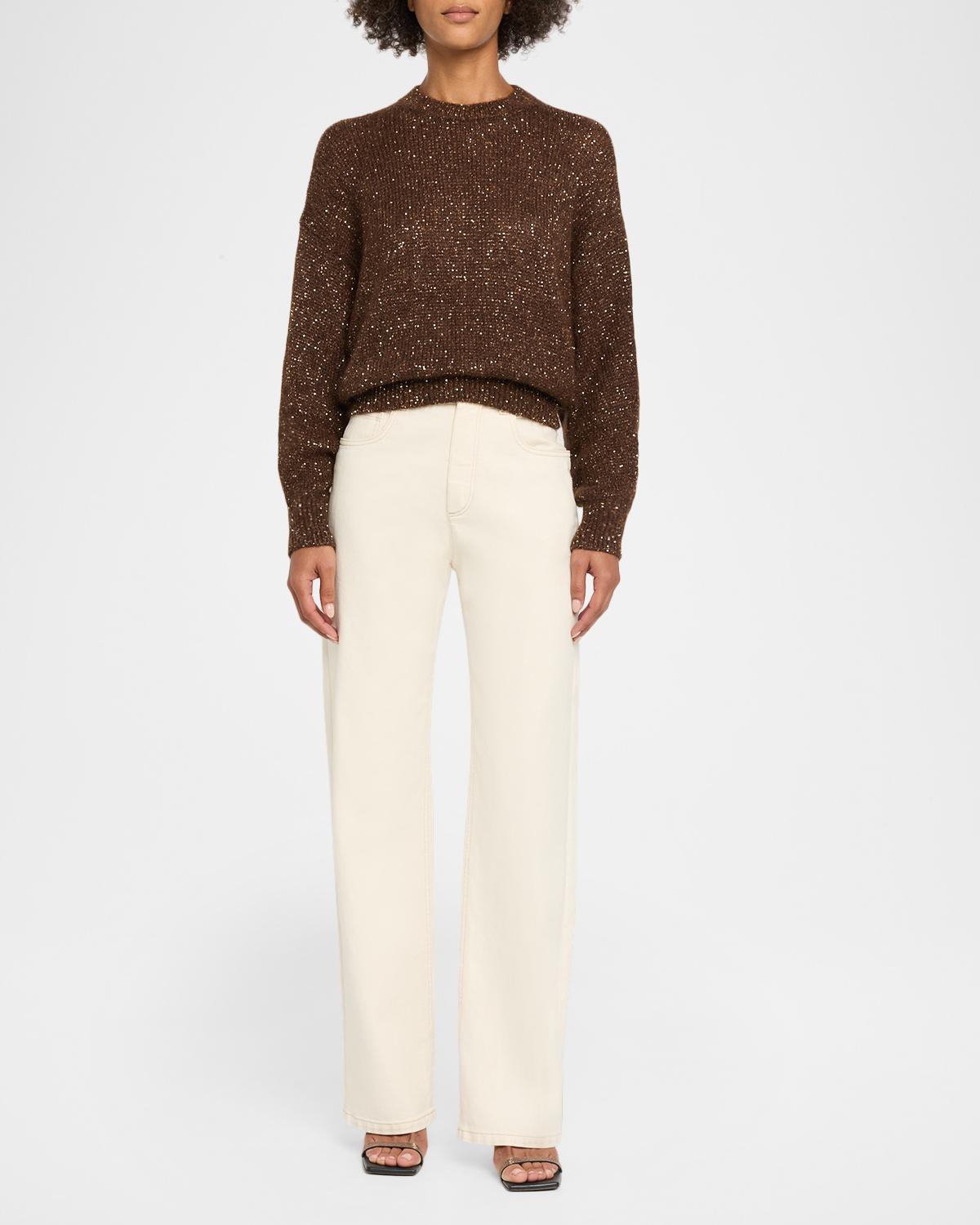 Diamante Wool Crewneck Sweater - thumbnail 2