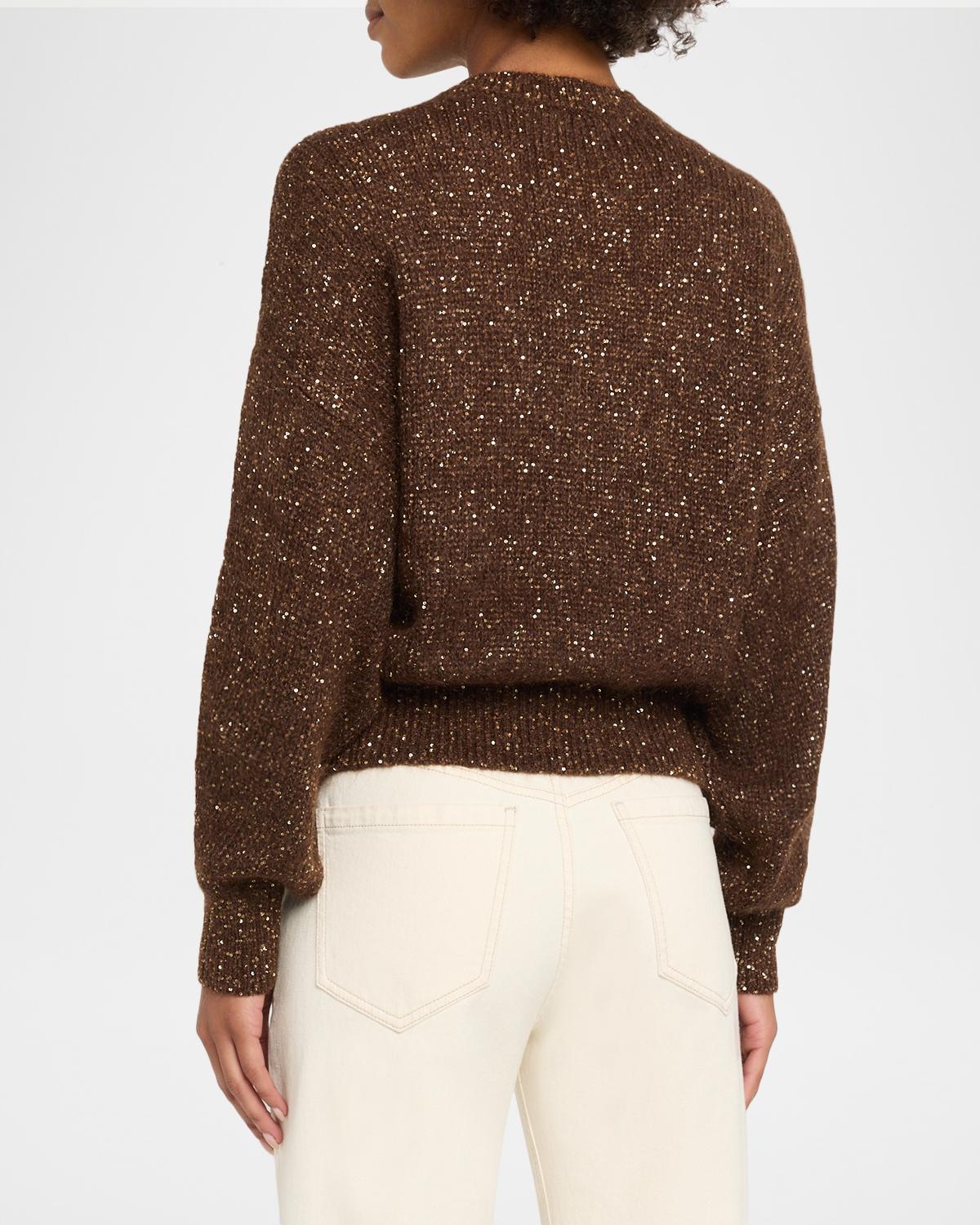 Diamante Wool Crewneck Sweater - thumbnail 3
