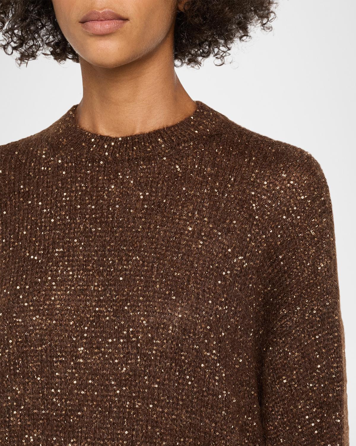 Diamante Wool Crewneck Sweater - thumbnail 5