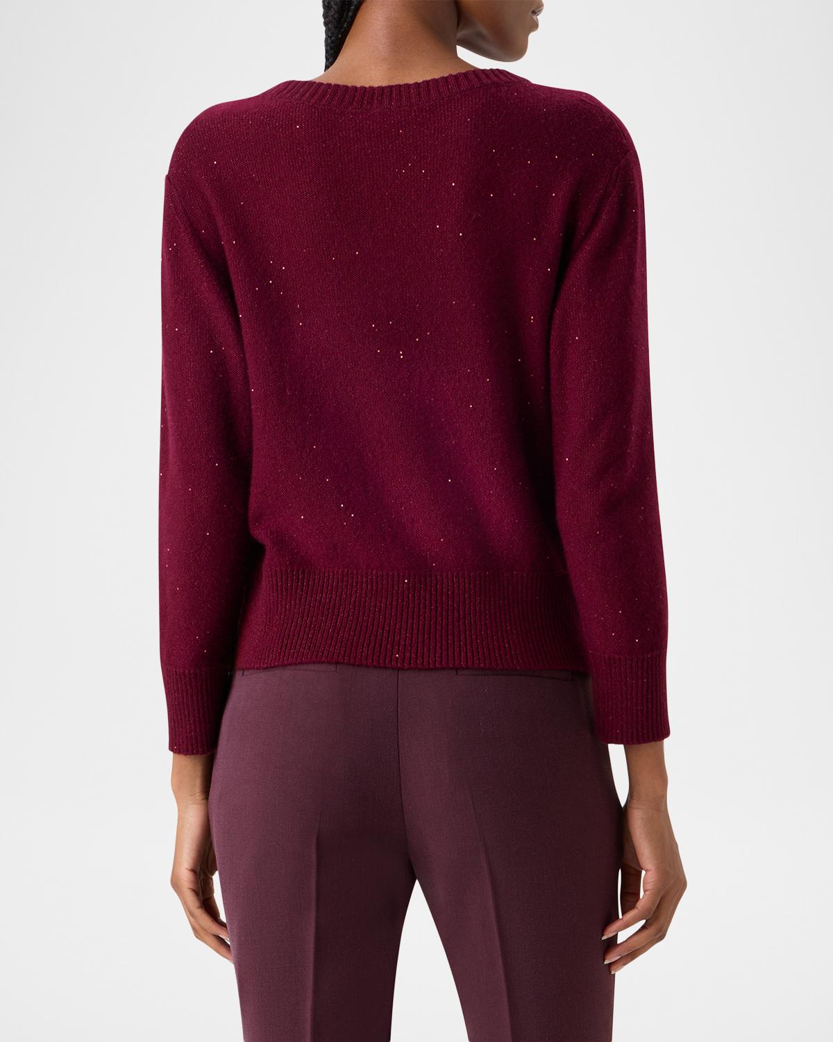 Cashmere Micro Sequin Knit Sweater - thumbnail 3