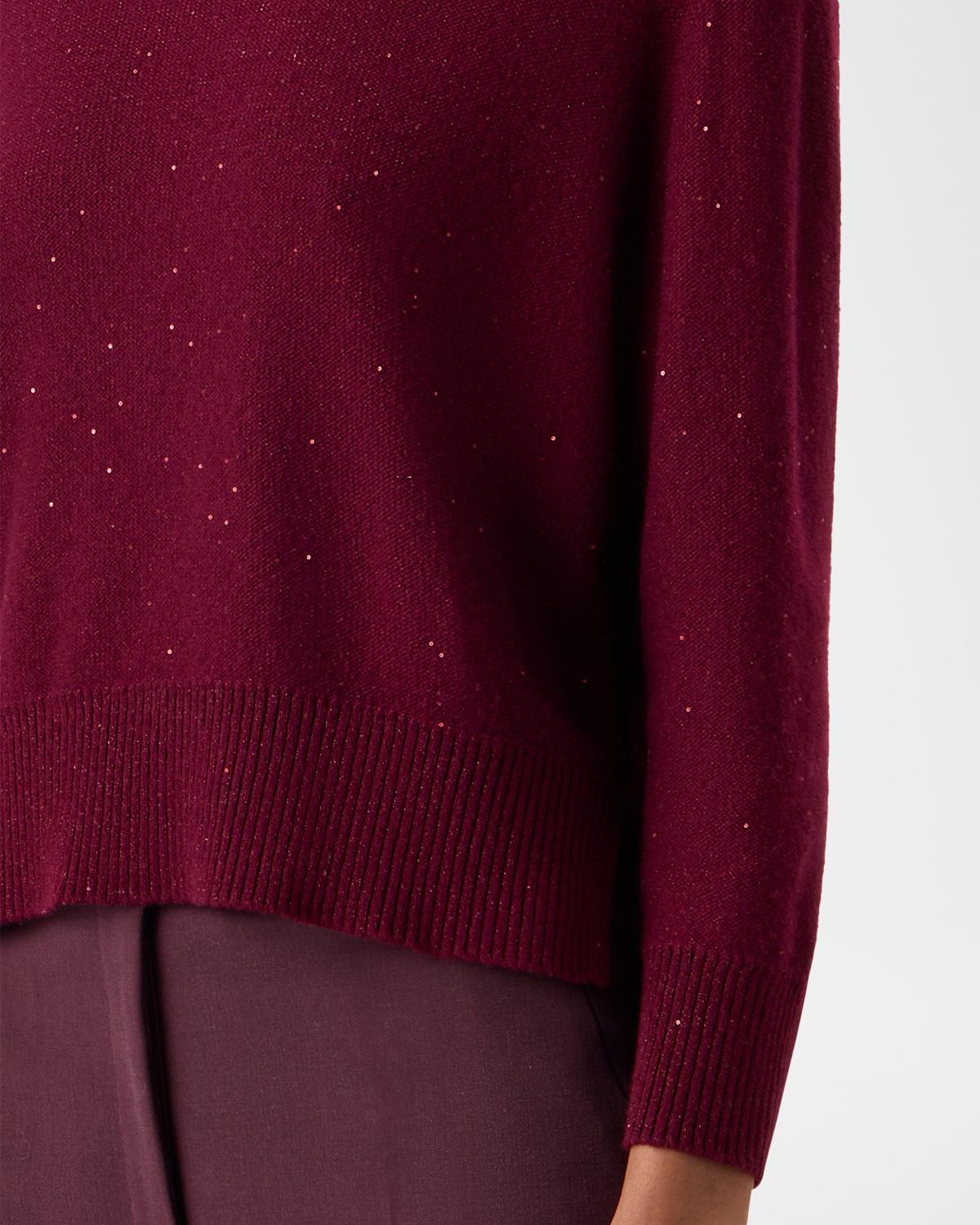 Cashmere Micro Sequin Knit Sweater - thumbnail 7