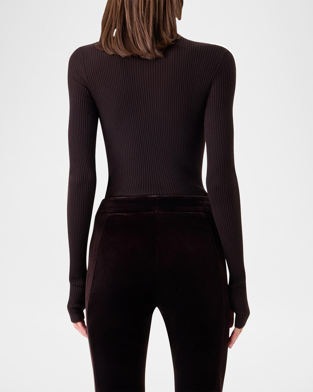 Cashmere and Silk Ribbed Turtleneck Sweater - thumbnail 3