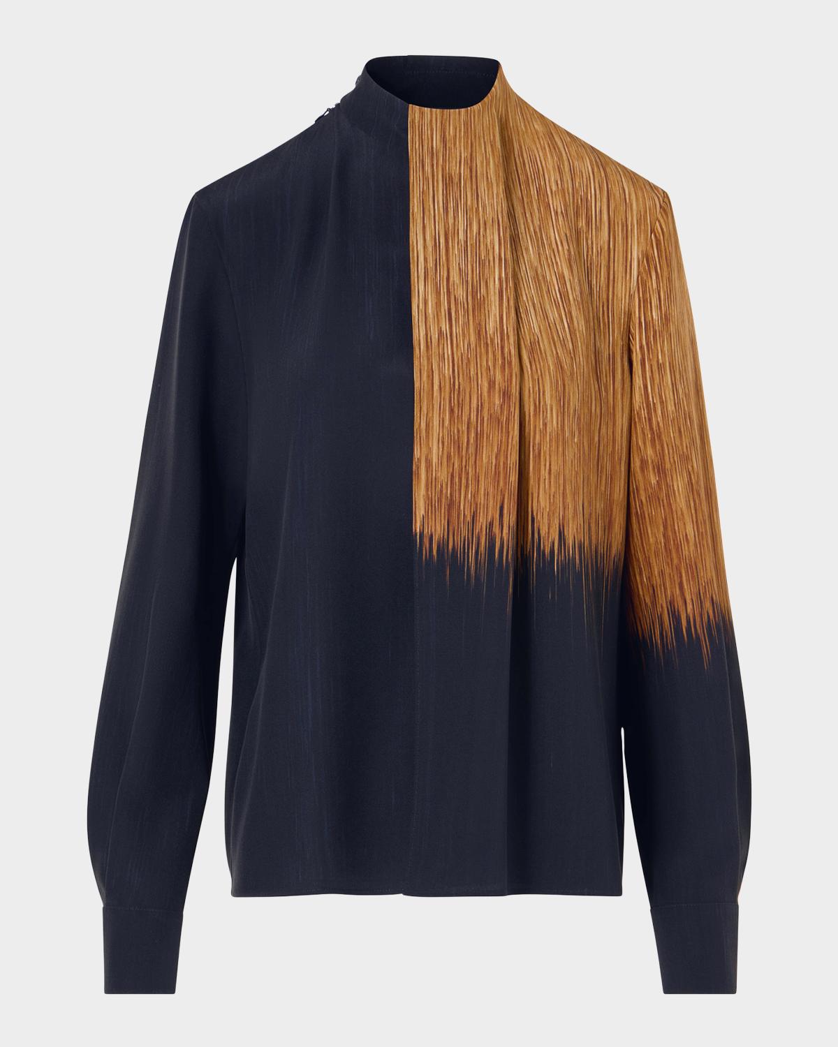 Oro Lienzo Silk Crepe Blouse