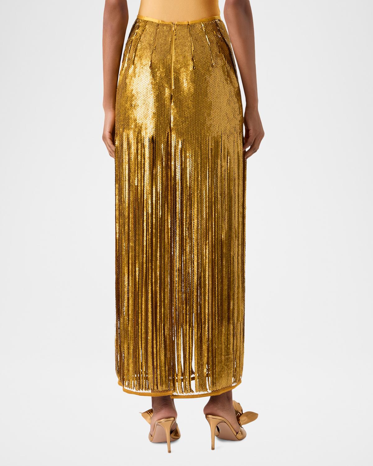 Sequined Fringe Midi Skirt - thumbnail 3