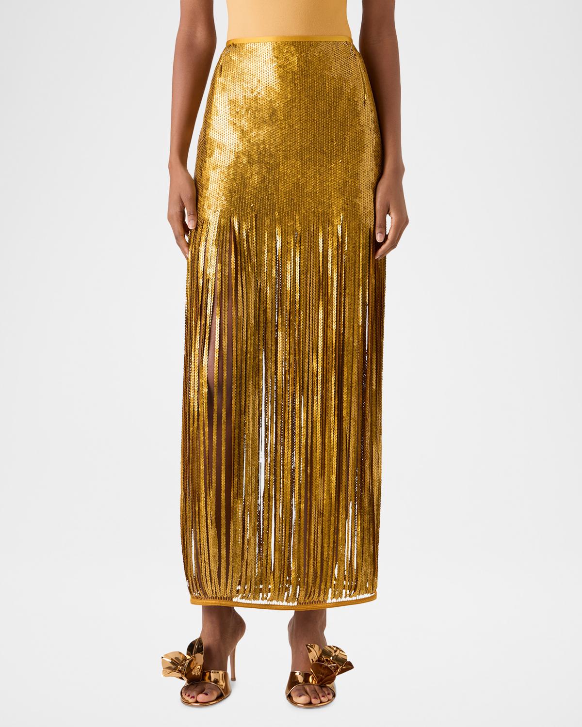 Sequined Fringe Midi Skirt - thumbnail 5