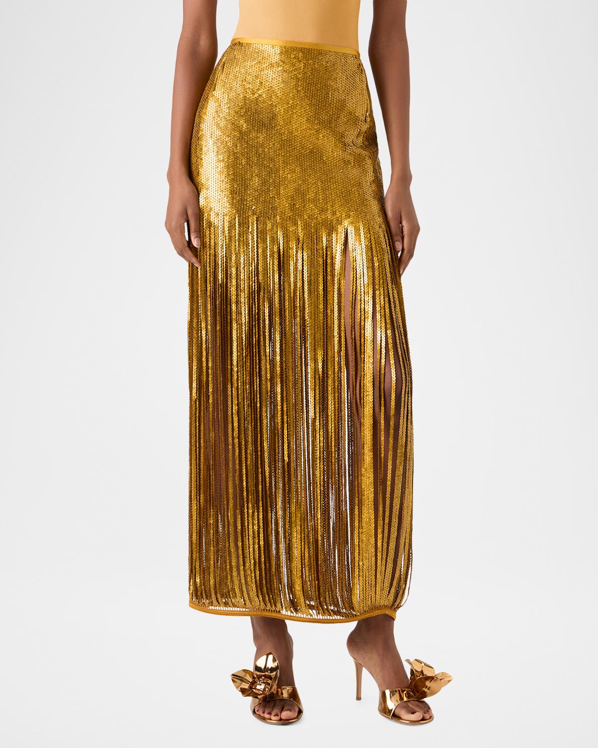 Sequined Fringe Midi Skirt - thumbnail 8