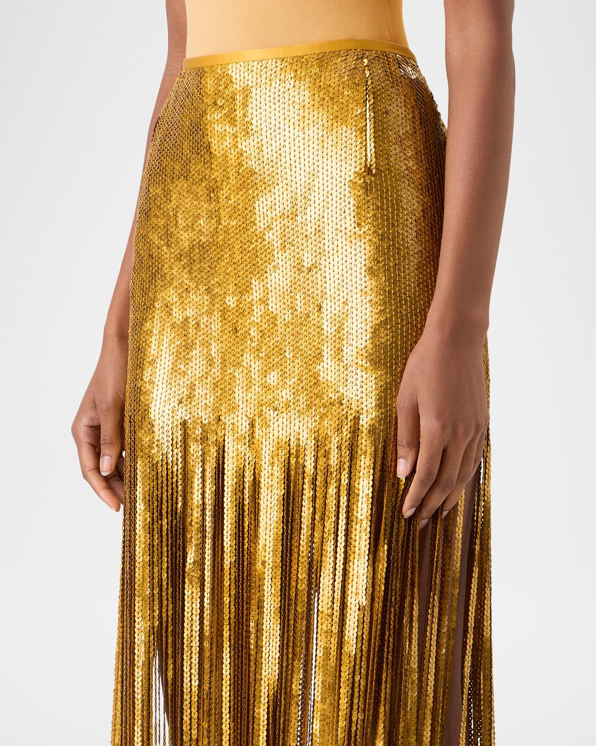 Sequined Fringe Midi Skirt - thumbnail 7