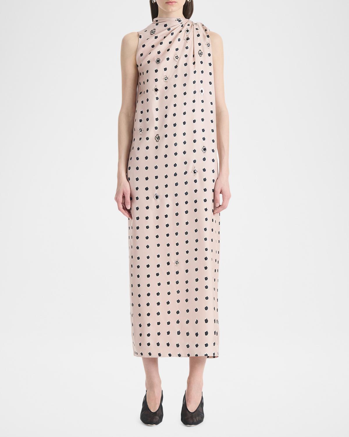 Jackie Embellished Silk Dress - thumbnail 4
