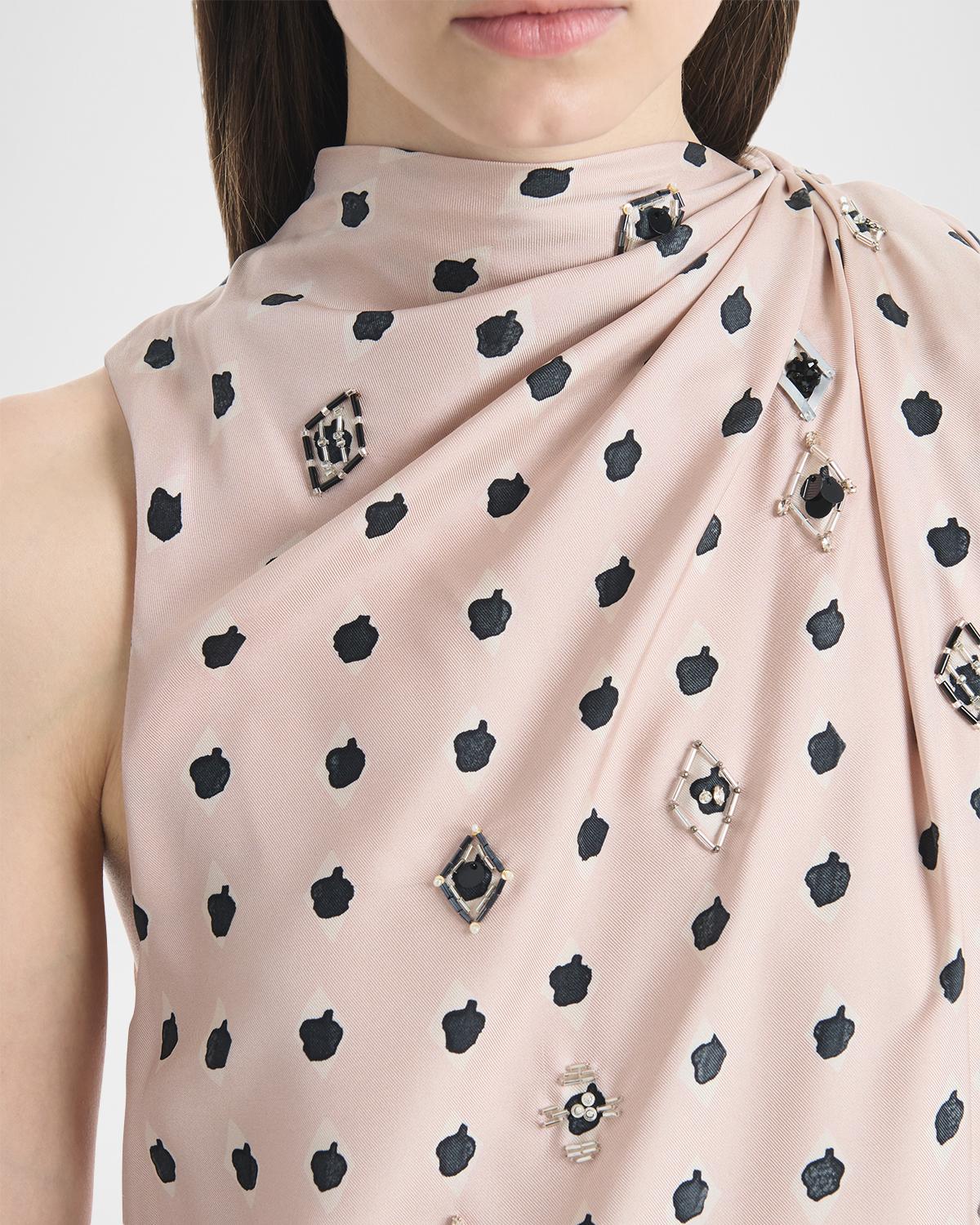 Jackie Embellished Silk Dress - thumbnail 6