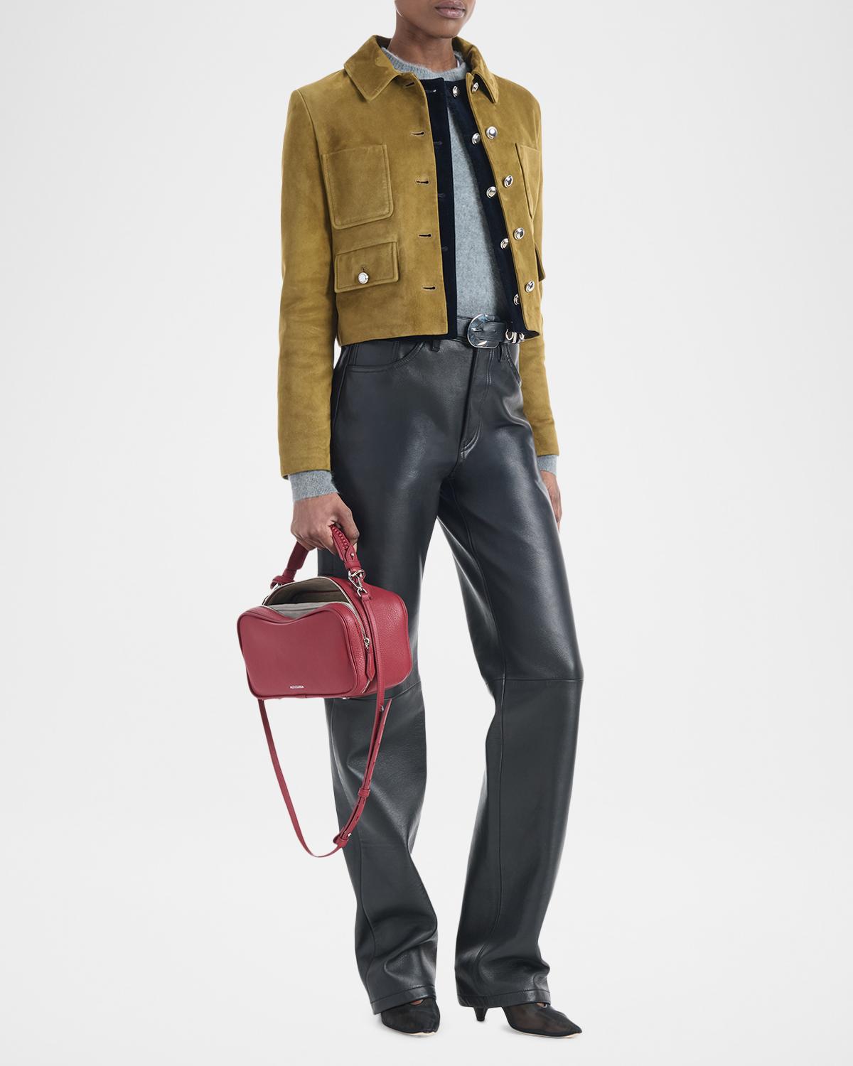 Astley Single-Breasted Suede Jacket - thumbnail 2