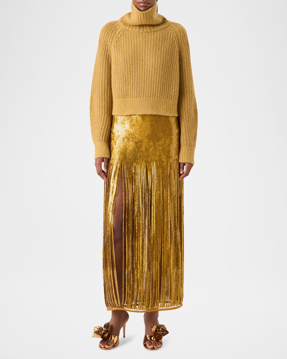 Cashmere-Silk Knit Turtleneck Sweater - thumbnail 2