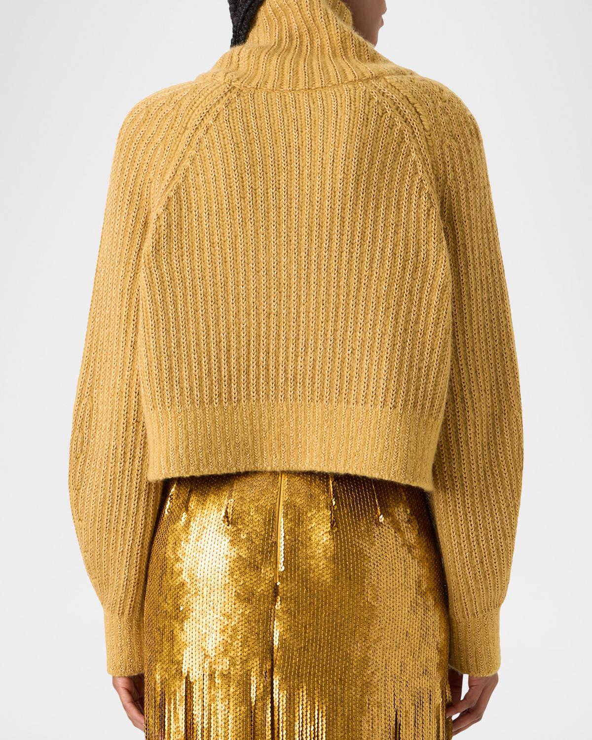 Cashmere-Silk Knit Turtleneck Sweater - thumbnail 3