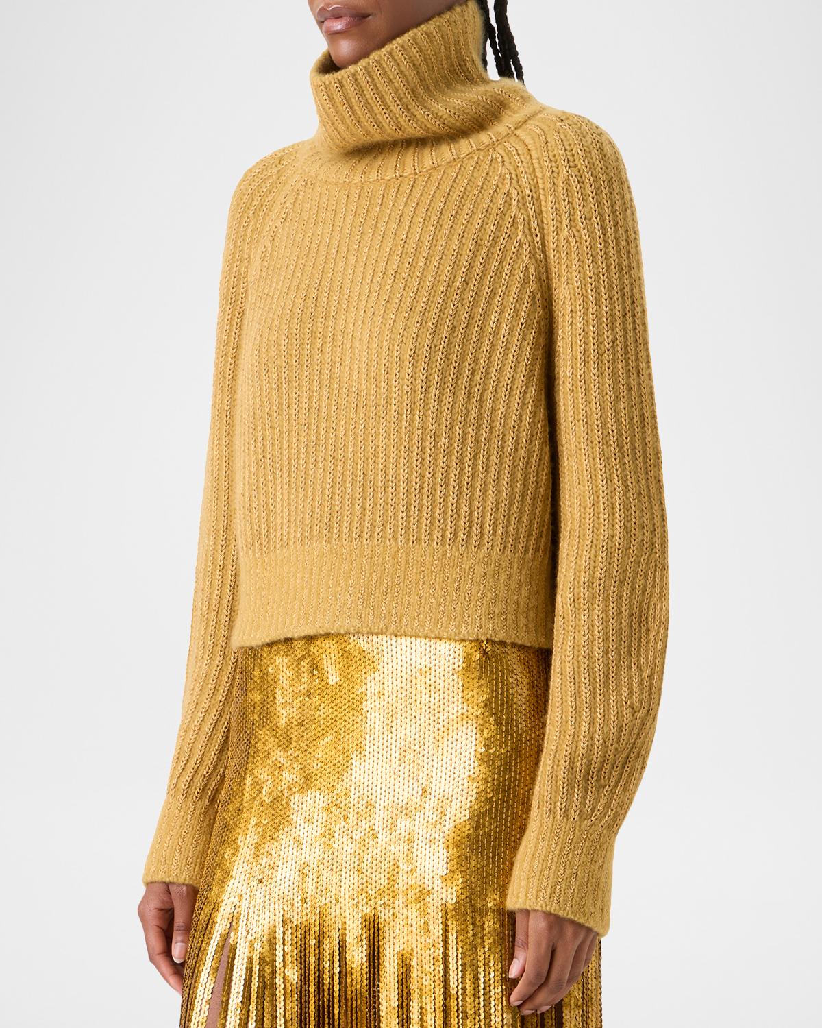Cashmere-Silk Knit Turtleneck Sweater - thumbnail 4