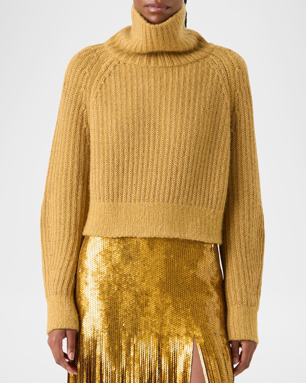 Cashmere-Silk Knit Turtleneck Sweater - thumbnail 6