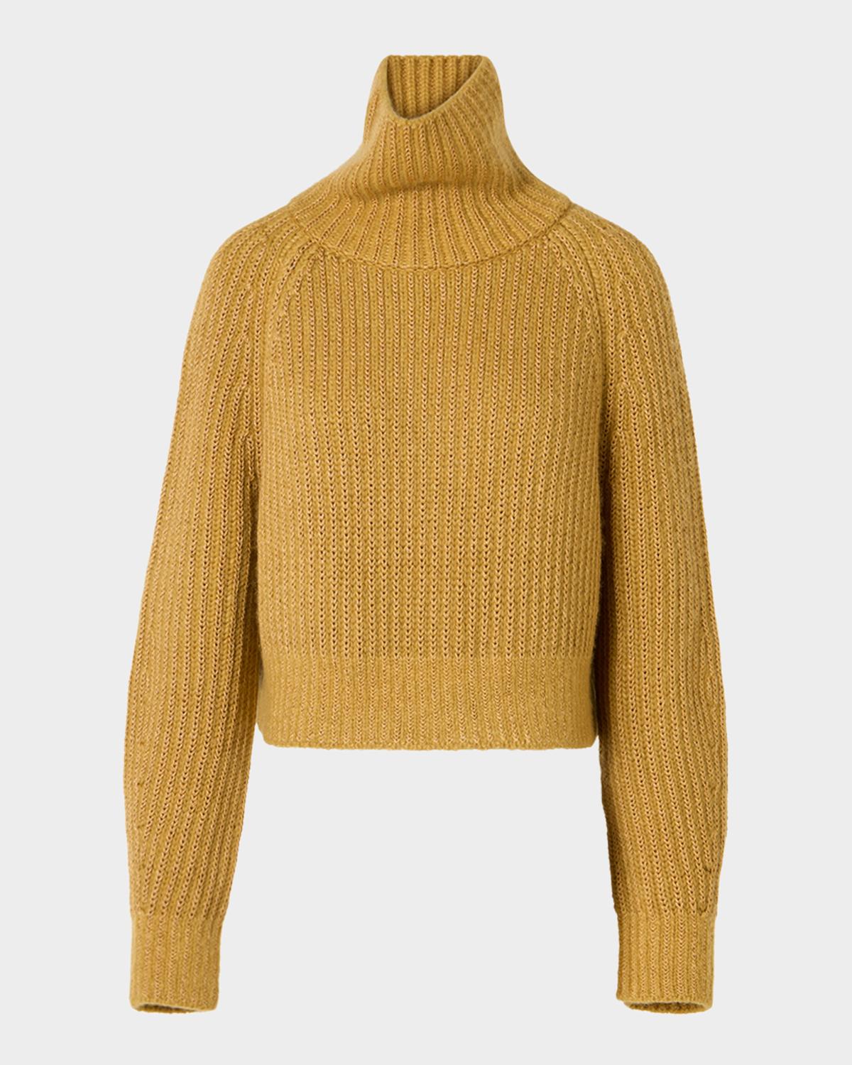 Cashmere-Silk Knit Turtleneck Sweater