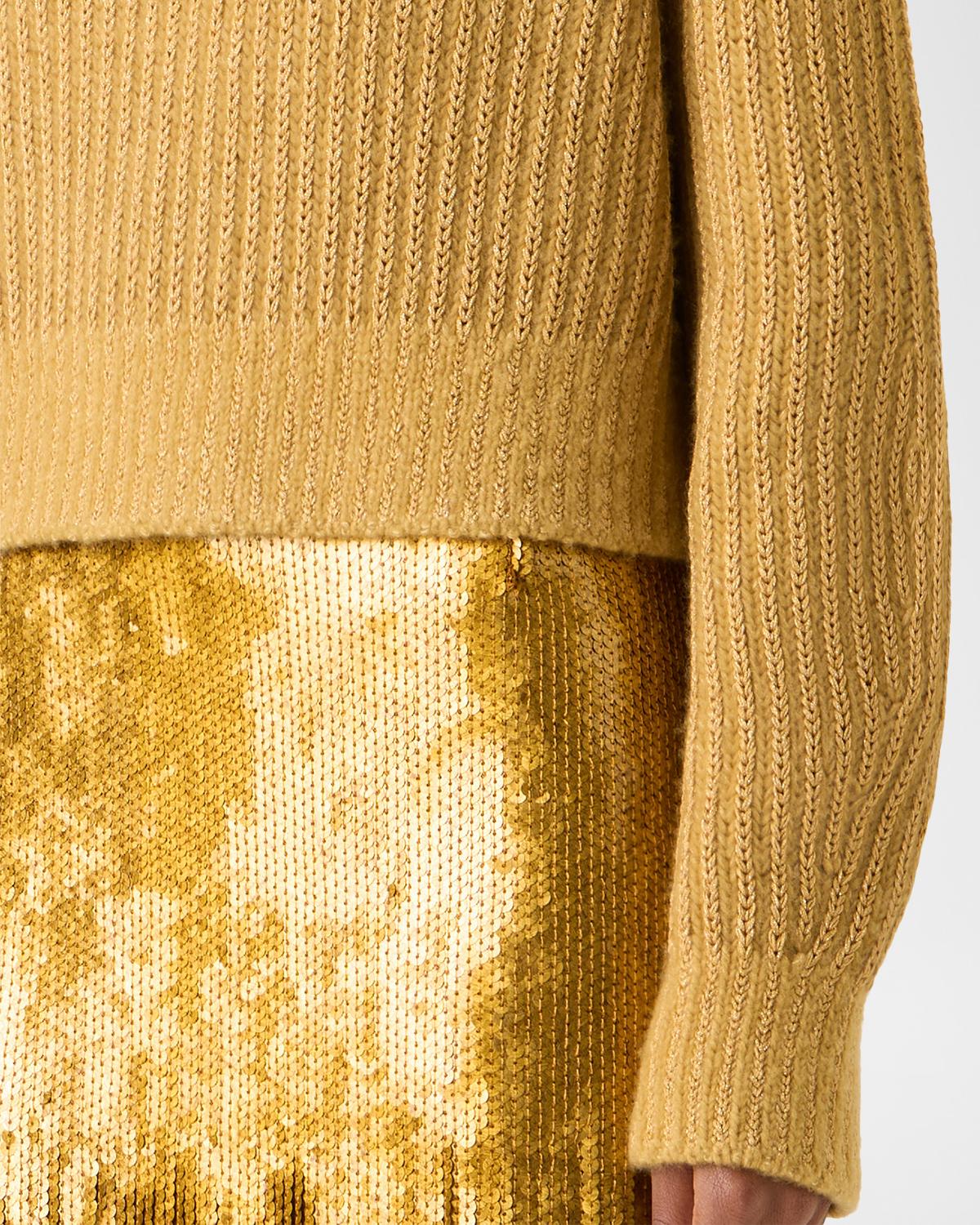 Cashmere-Silk Knit Turtleneck Sweater - thumbnail 5