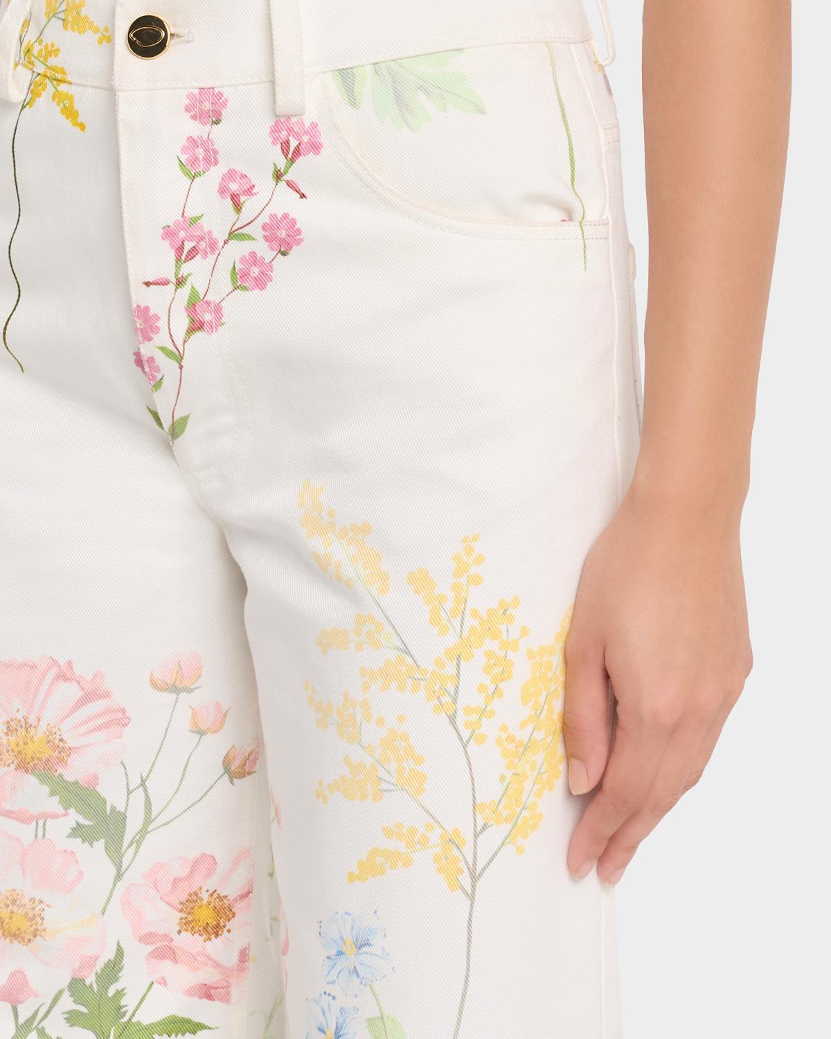 Faded Mixed Botanical Straight-Leg Ankle Pants - thumbnail 5