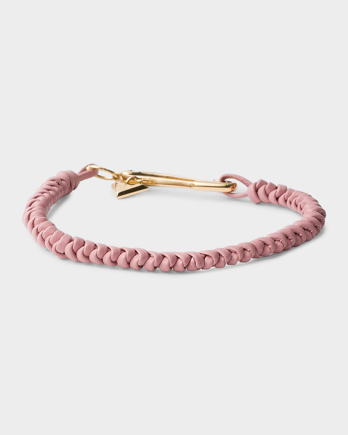 Prada Braided Nappa Leather Bracelet with Metal Ornament | Neiman