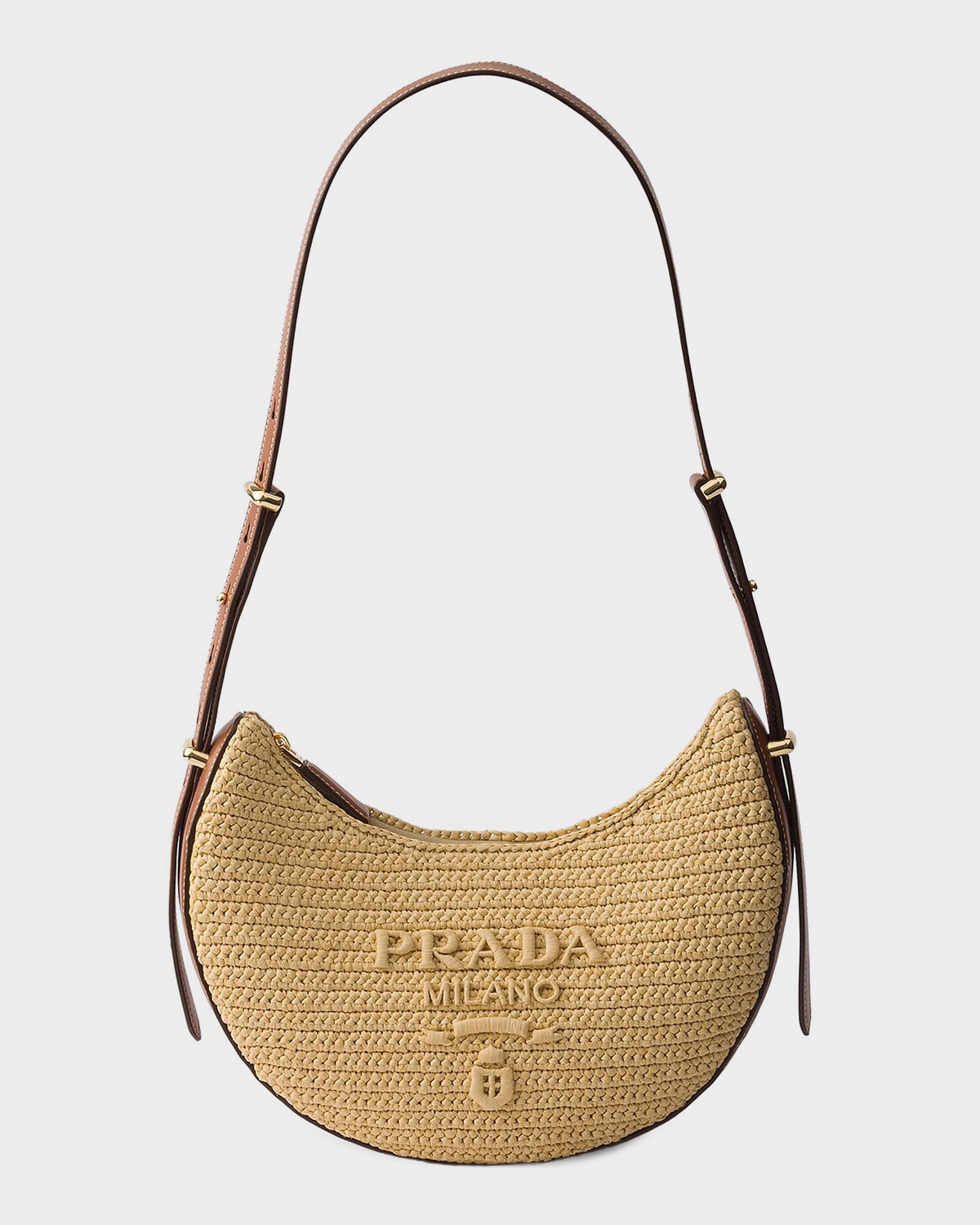 Prada Prada Arqu Small Crochet and Leather Bag | Neiman Marcus