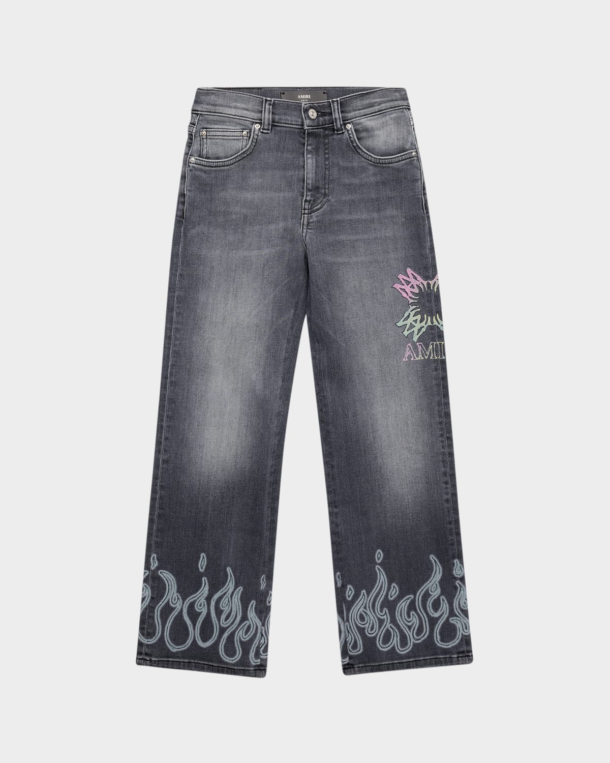 Amiri Kid's MA Quad Flames Skinny Jeans, Size 4-12 | Neiman Marcus