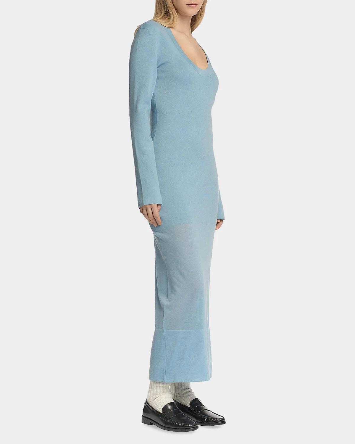 Cashmere Sheer Panel Sweaterdress - thumbnail 4