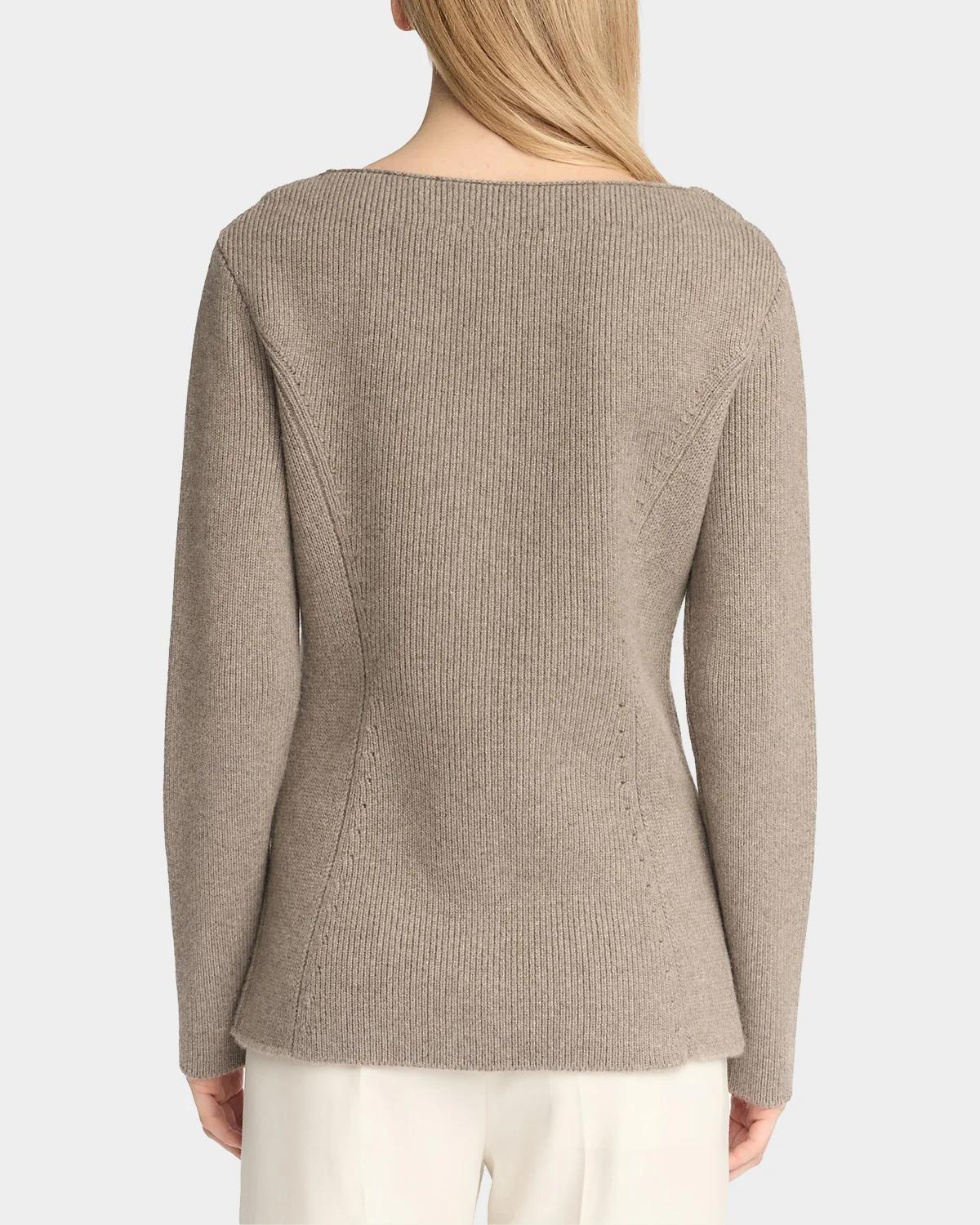 Rib-Knit Cashmere Pocket Cardigan - thumbnail 3