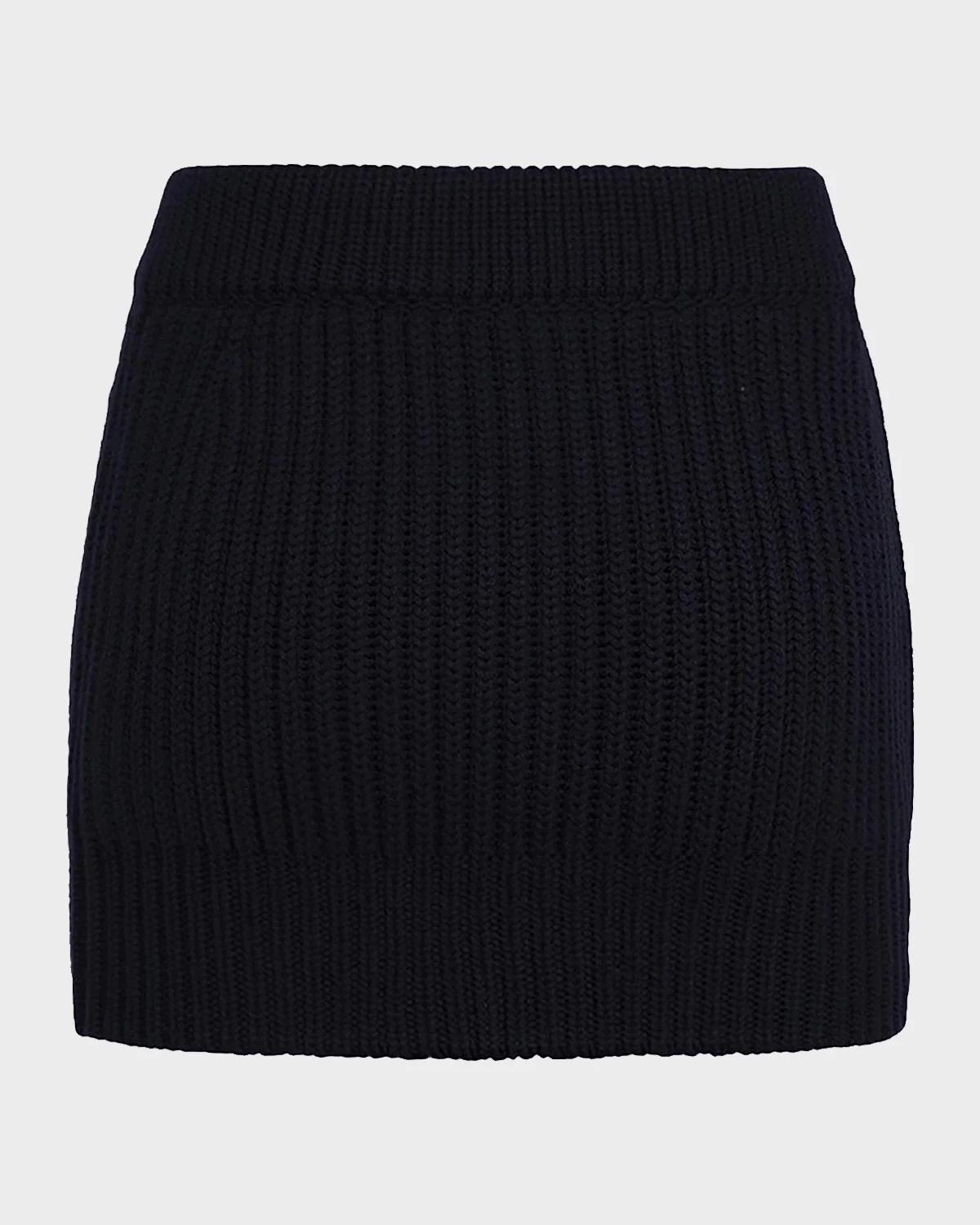 Rib-Knit Cashmere Miniskirt - thumbnail 9