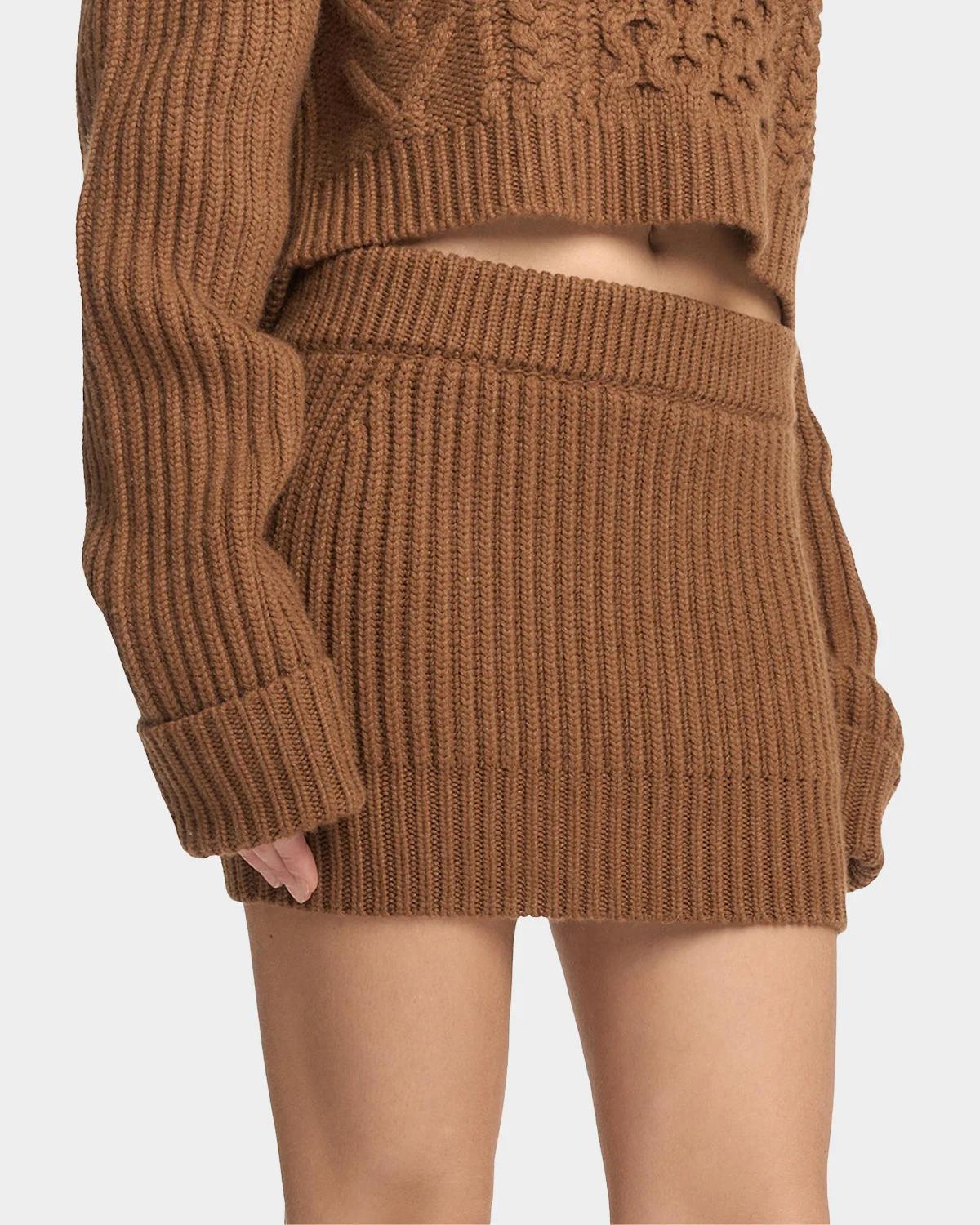 Rib-Knit Cashmere Miniskirt - thumbnail 5