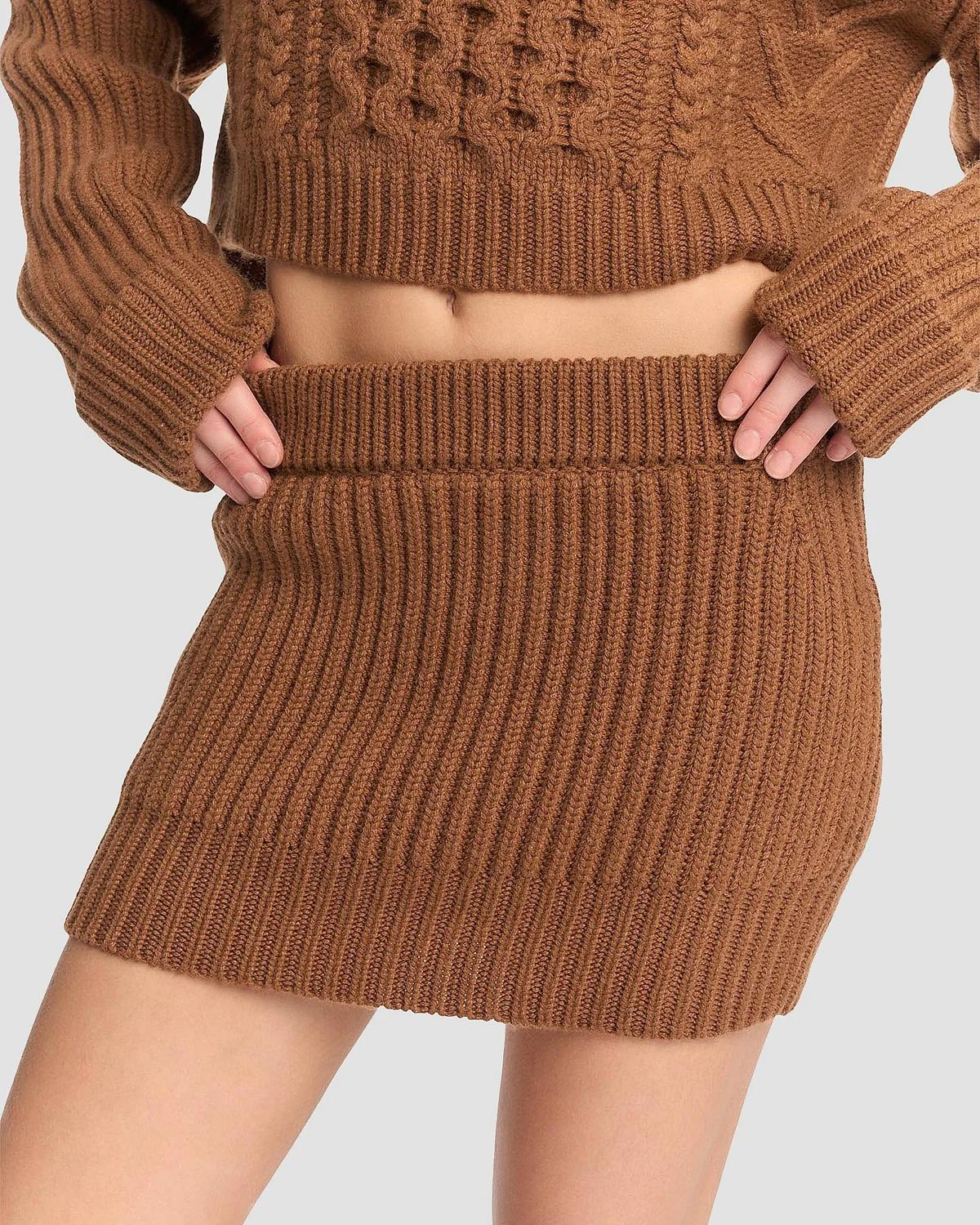 Rib-Knit Cashmere Miniskirt - thumbnail 6