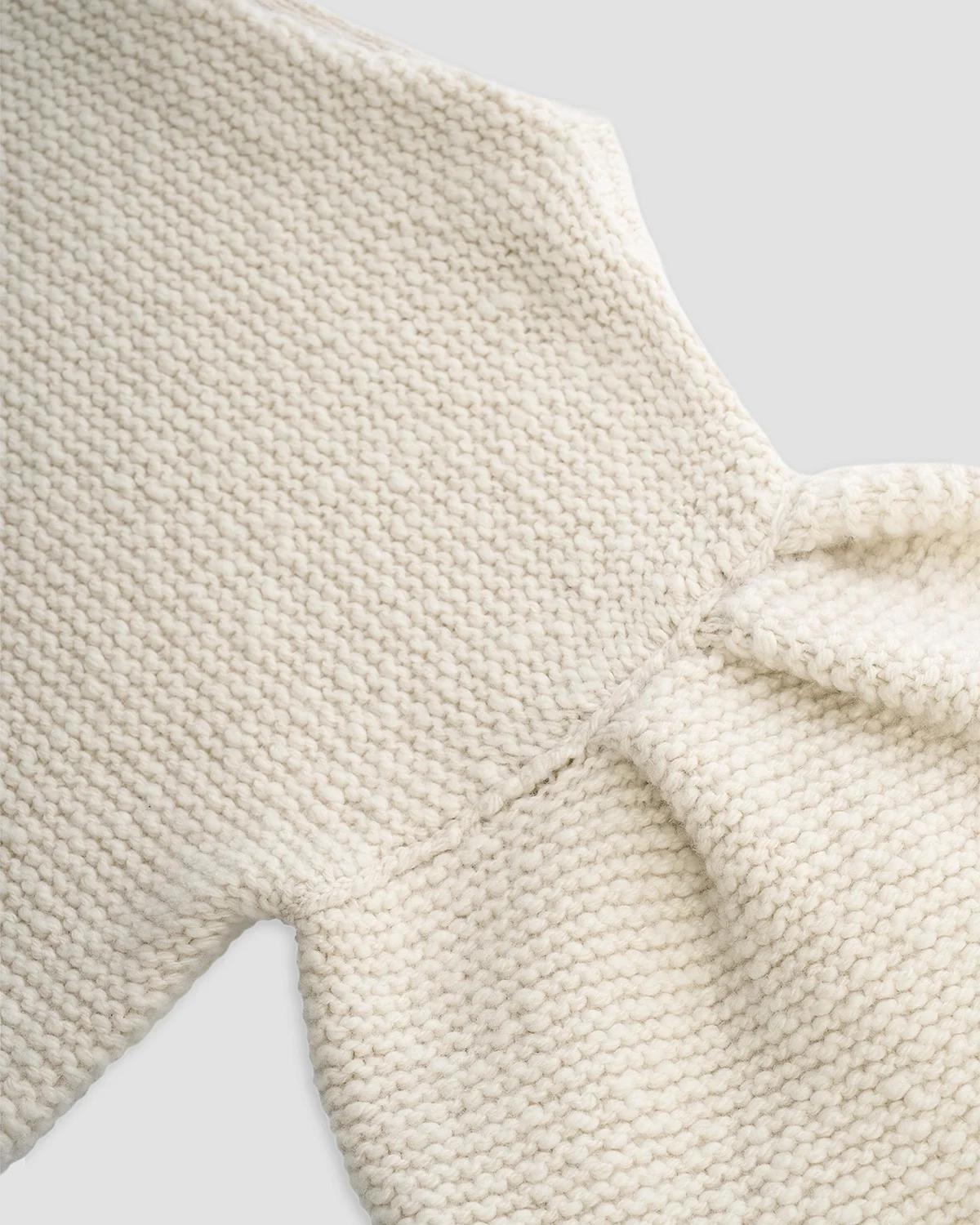 Wool-Cashmere Knit Puff-Sleeve Top - thumbnail 5