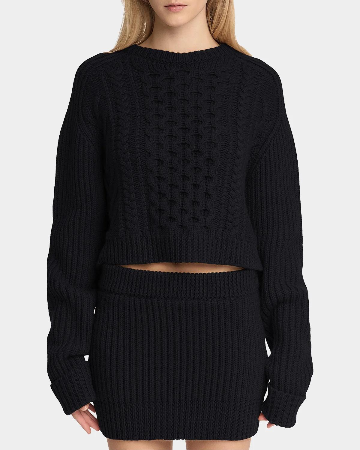 Cable-Knit Cashmere Sweater - thumbnail 3