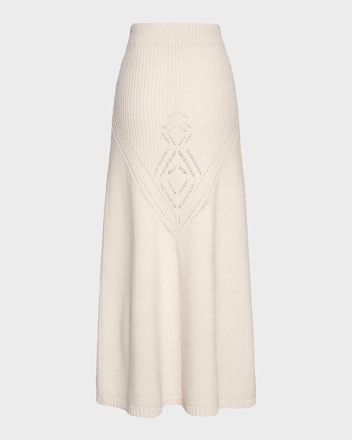 Cashmere Pointelle-Knit Maxi Skirt - thumbnail 2