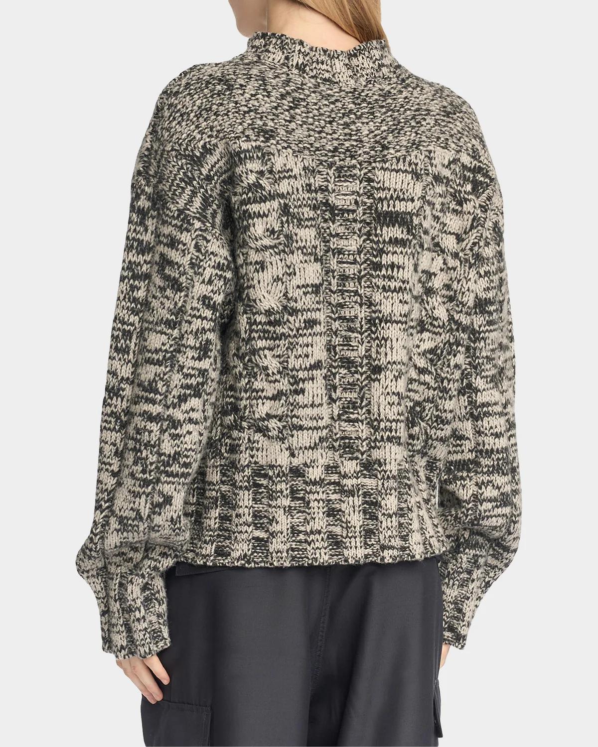 Marled Wool-Silk Sweater - thumbnail 4