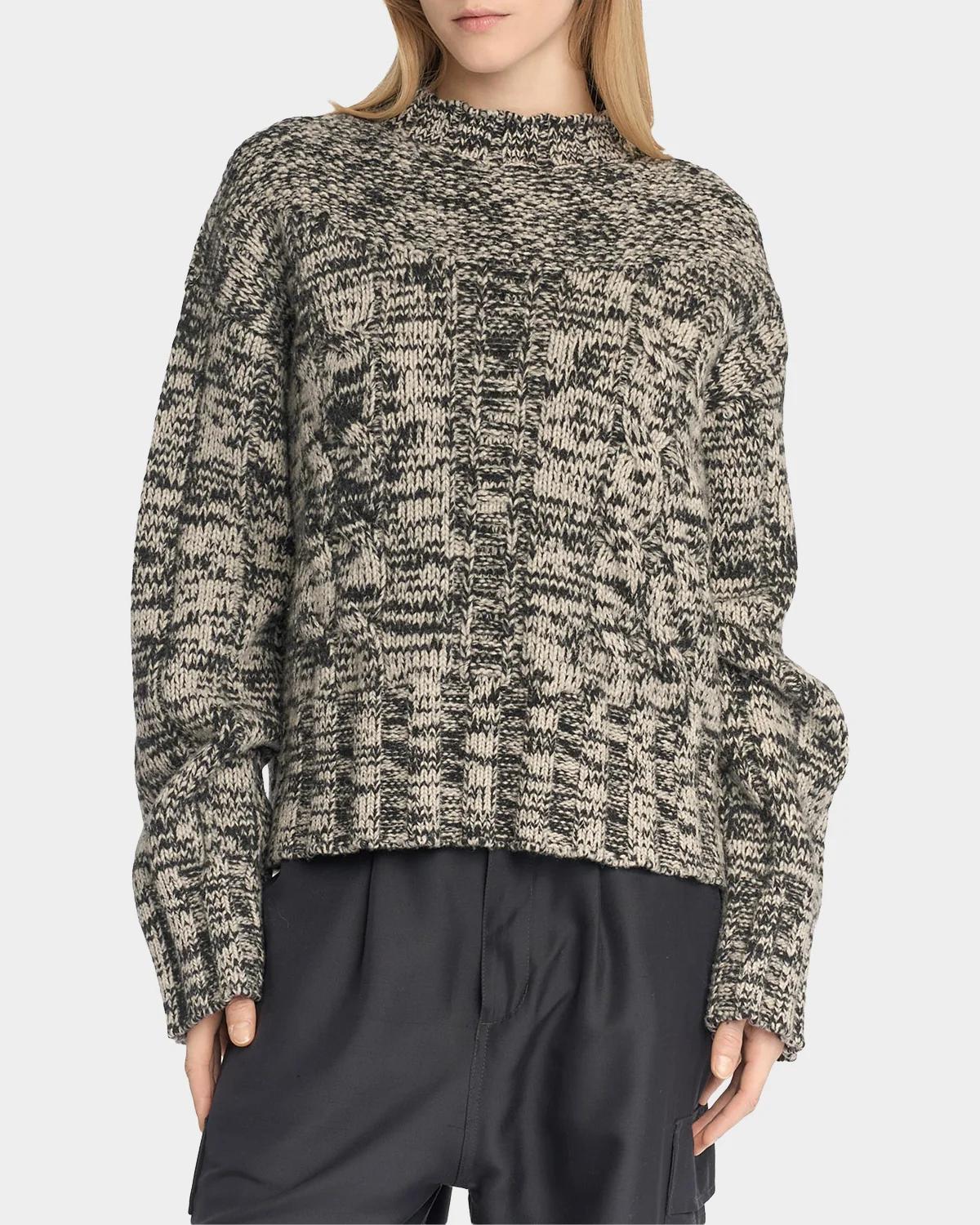 Marled Wool-Silk Sweater - thumbnail 5