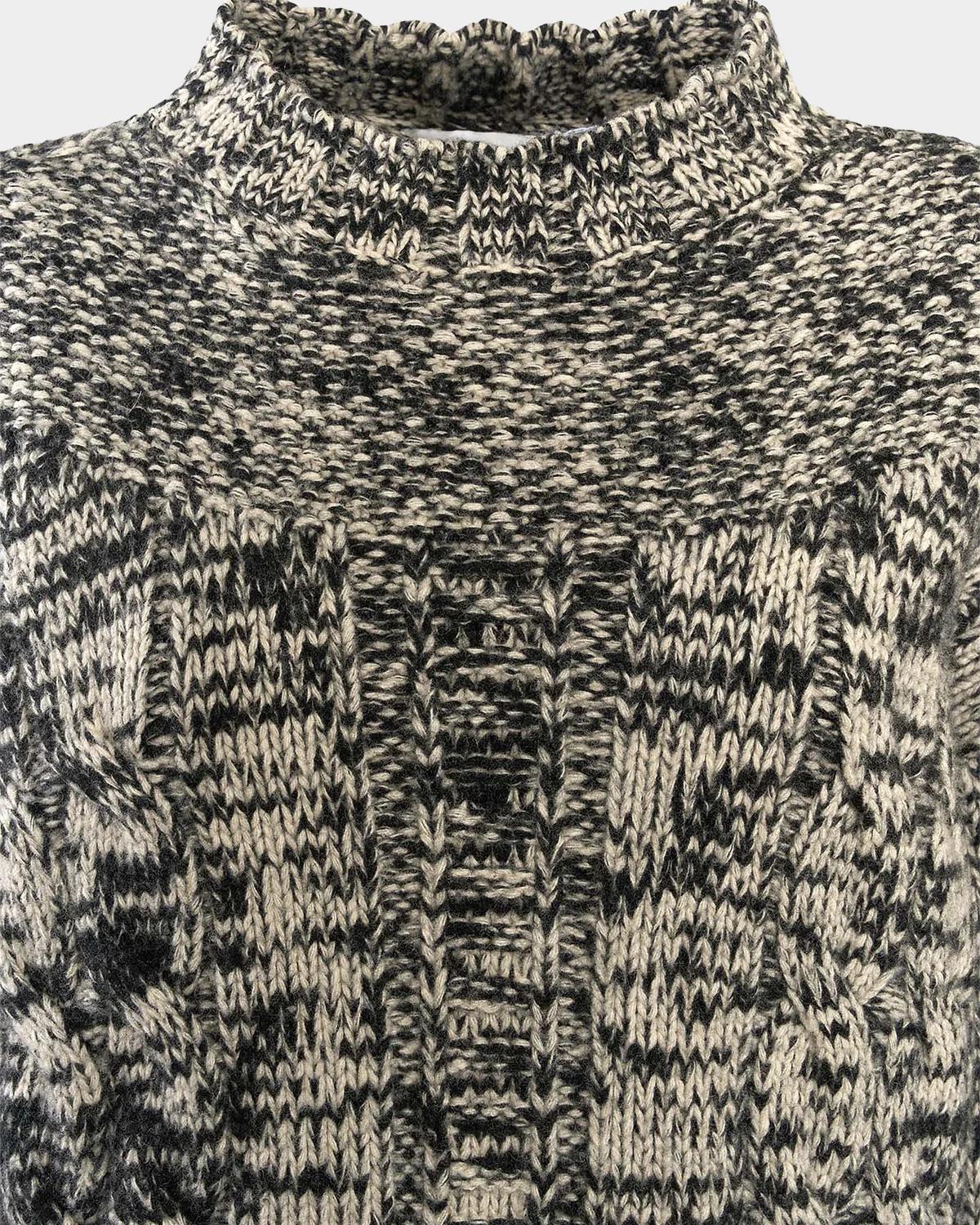 Marled Wool-Silk Sweater - thumbnail 6