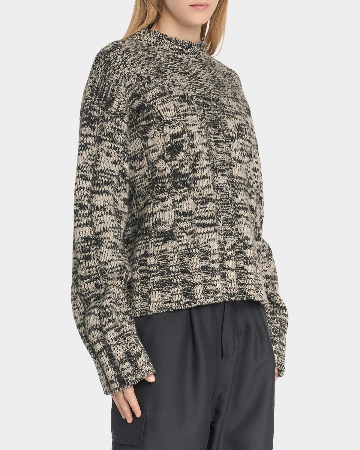 Marled Wool-Silk Sweater - thumbnail 7