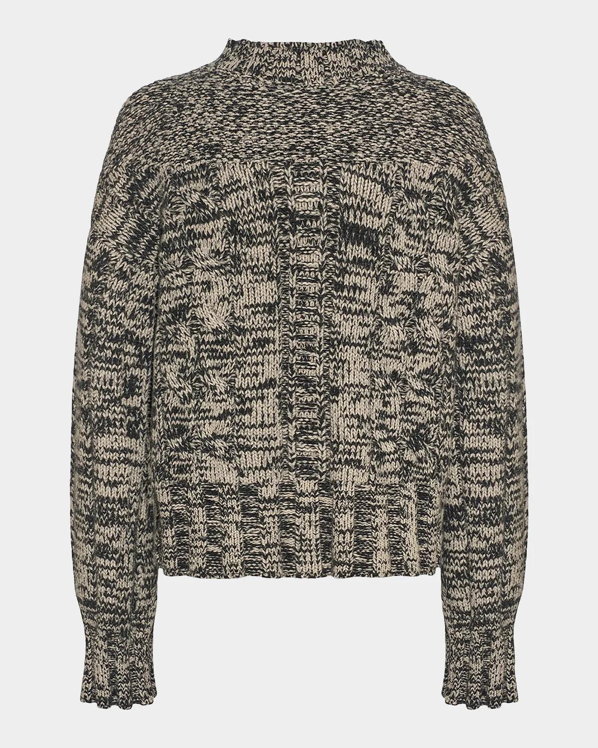 Marled Wool-Silk Sweater - thumbnail 9