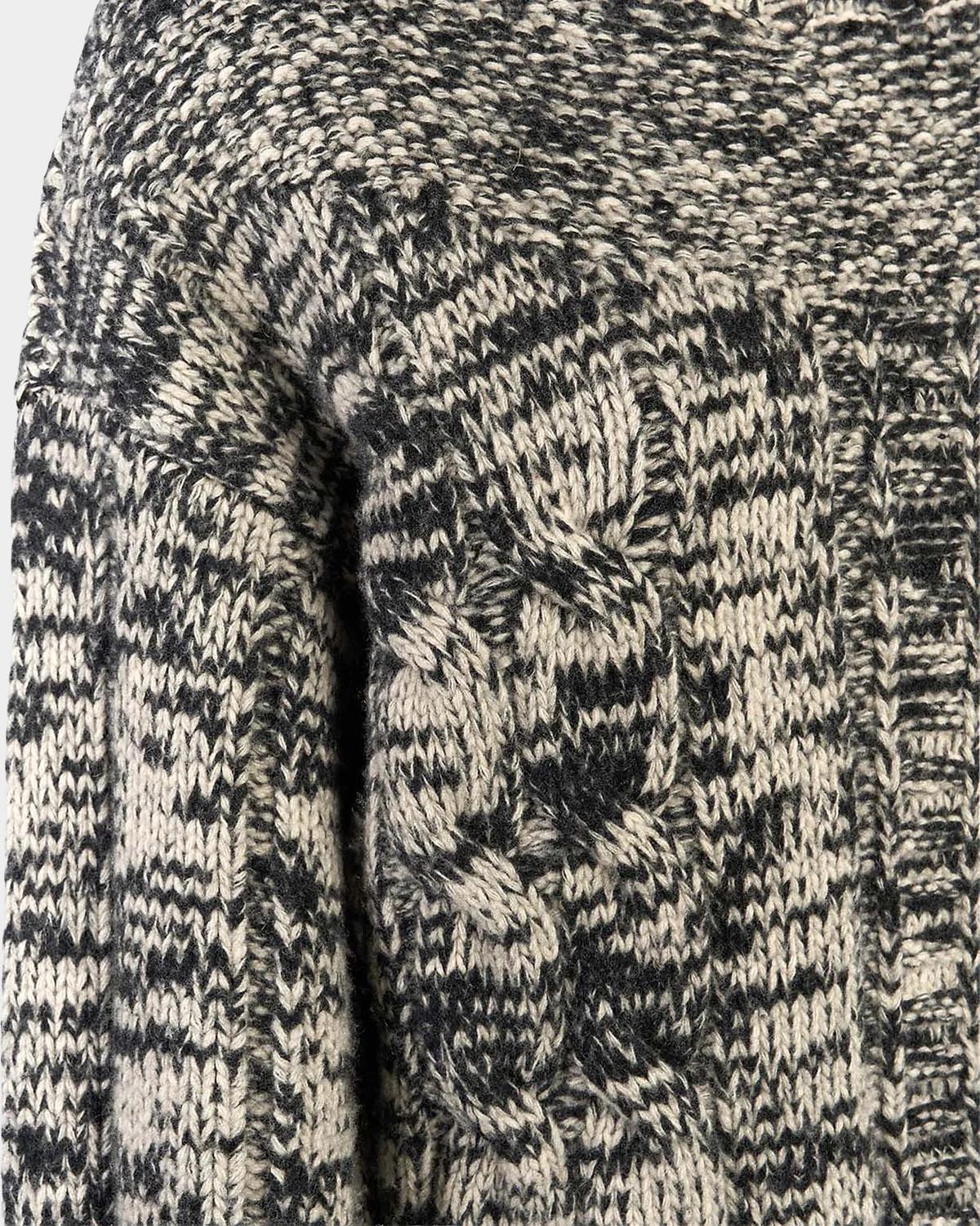 Marled Wool-Silk Sweater - thumbnail 2