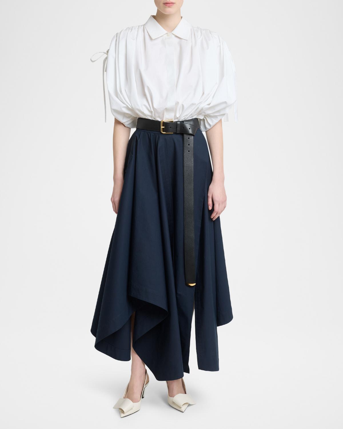 Asymmetric Handkerchief Midi Flare Skirt - thumbnail 2