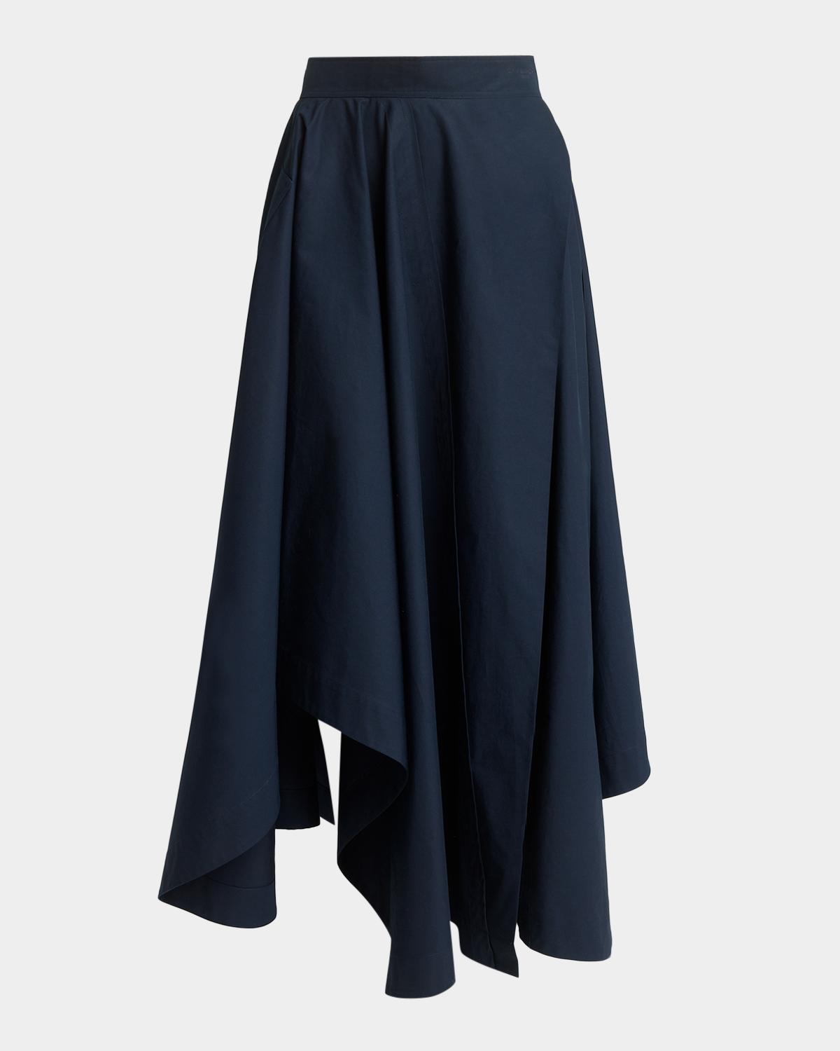 Asymmetric Handkerchief Midi Flare Skirt