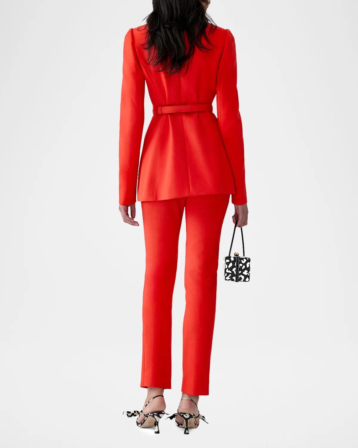 Wool Slim-Leg Ankle Cigarette Pants - thumbnail 3