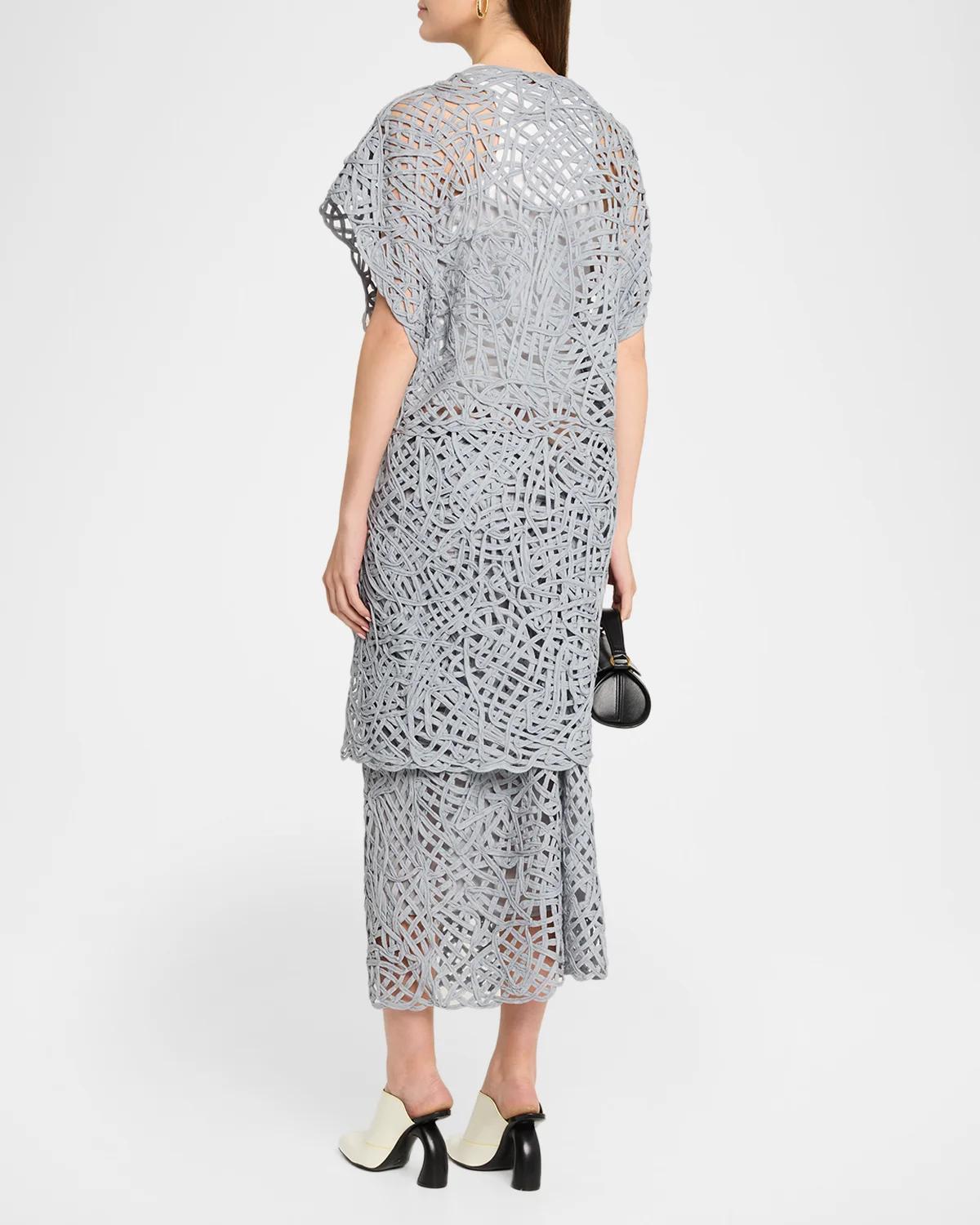 Clara Tiered Openwork Knit Top - thumbnail 3